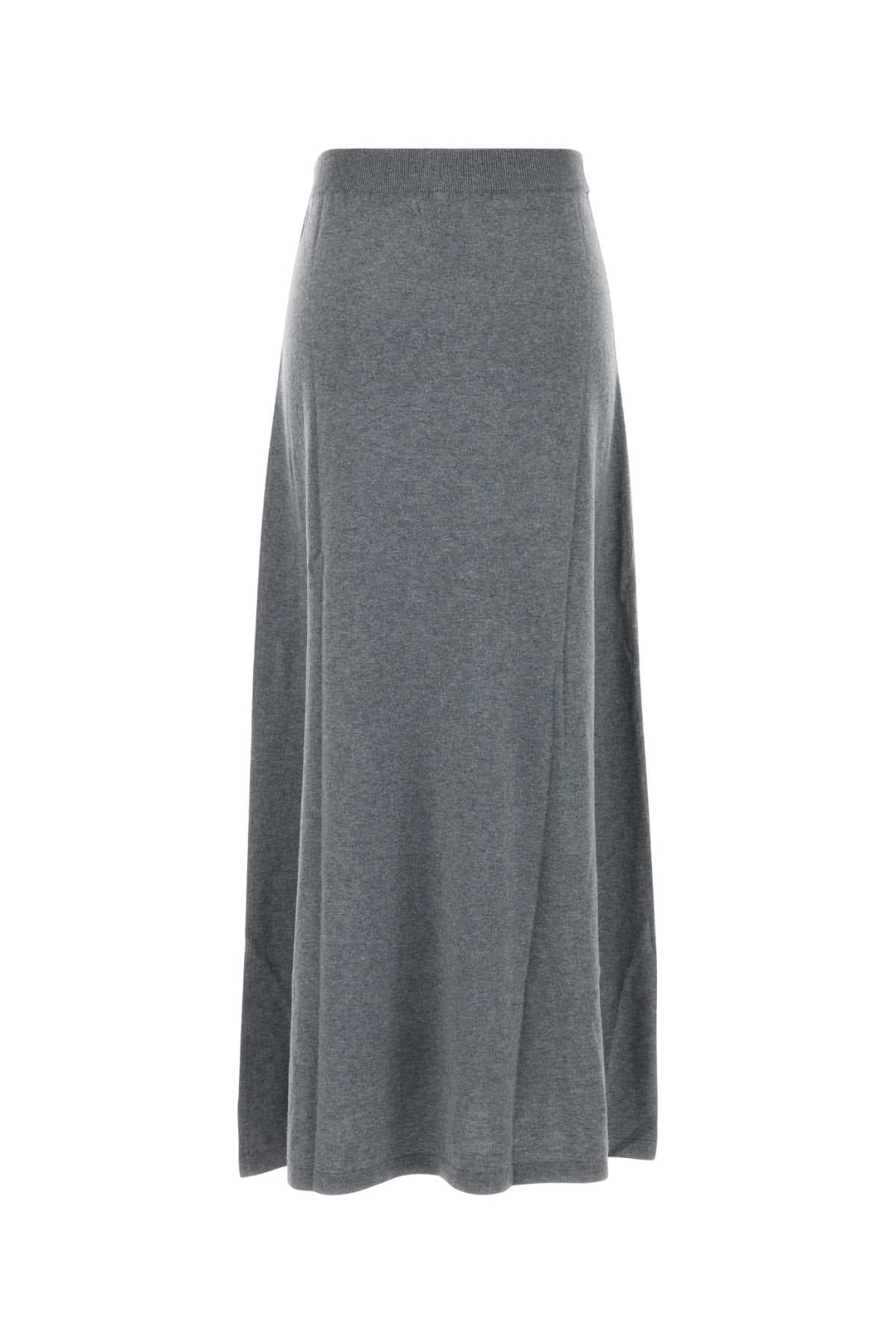 Grey cotton blend Adrienne skirt - мініатюра 2