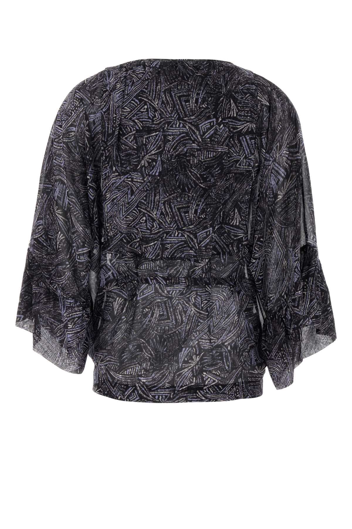 Printed silk Tekia blouse - мініатюра 2
