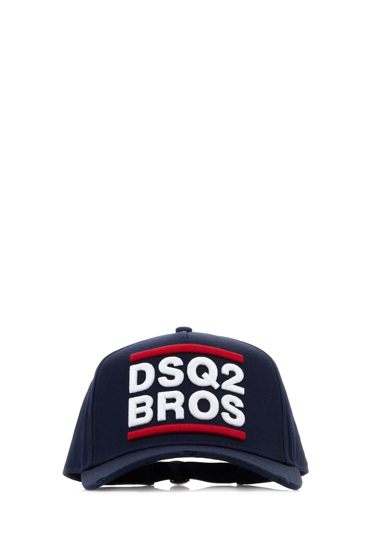 Midnight blue cotton baseball cap