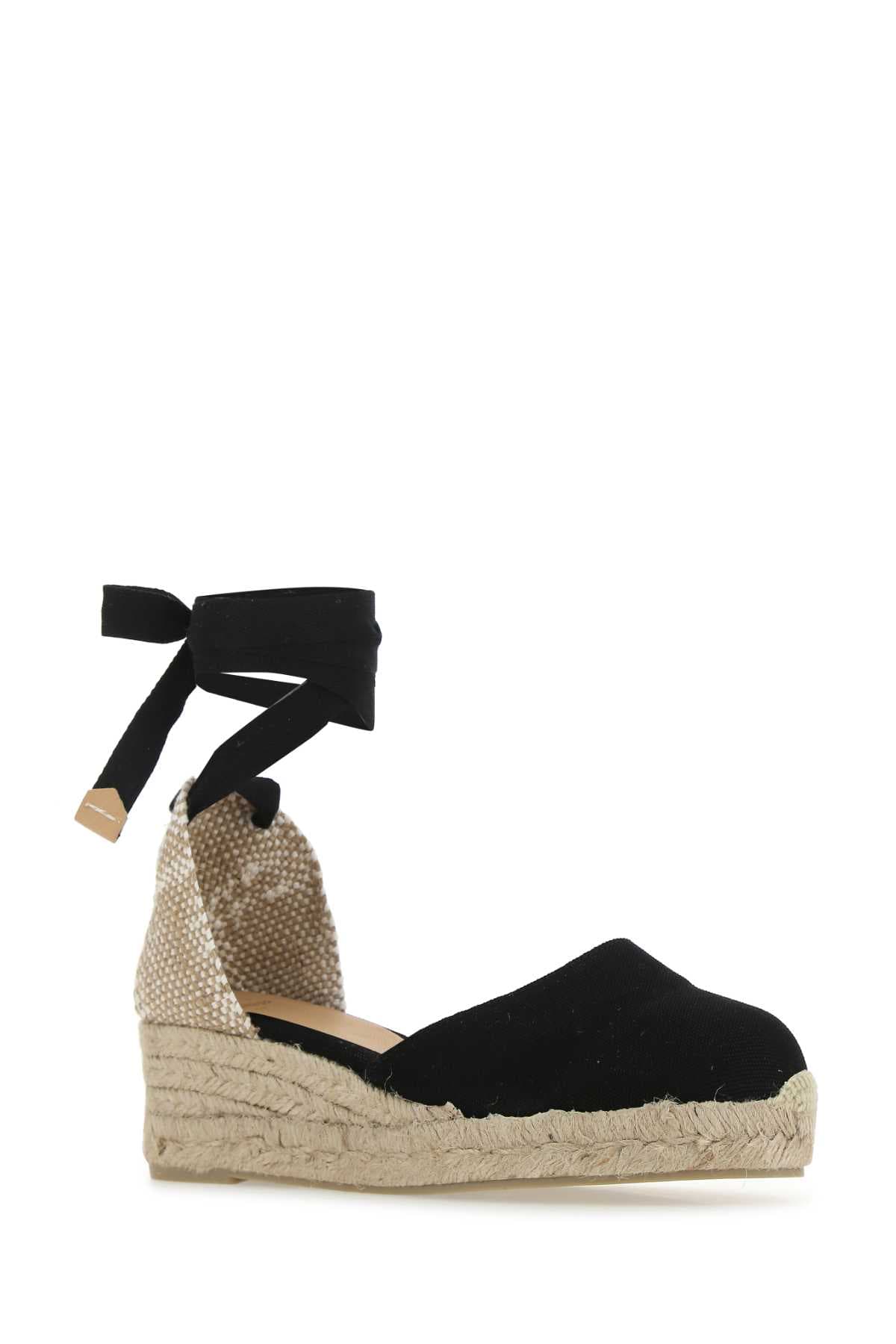 Black canvas Carina wedges - мініатюра 2