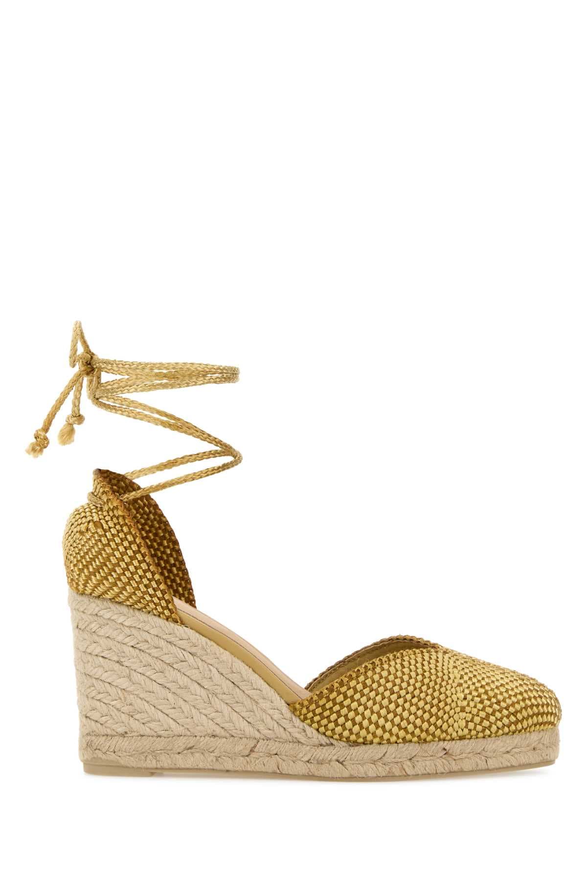 Two-tone fabric Cora wedges