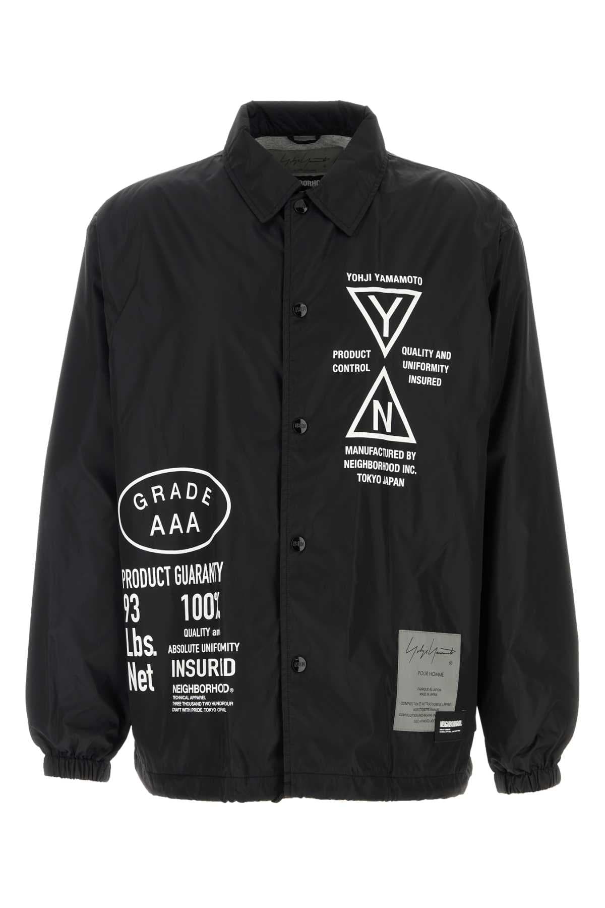 Black nylon Yohji Yamamoto X Neighborhood windbreaker