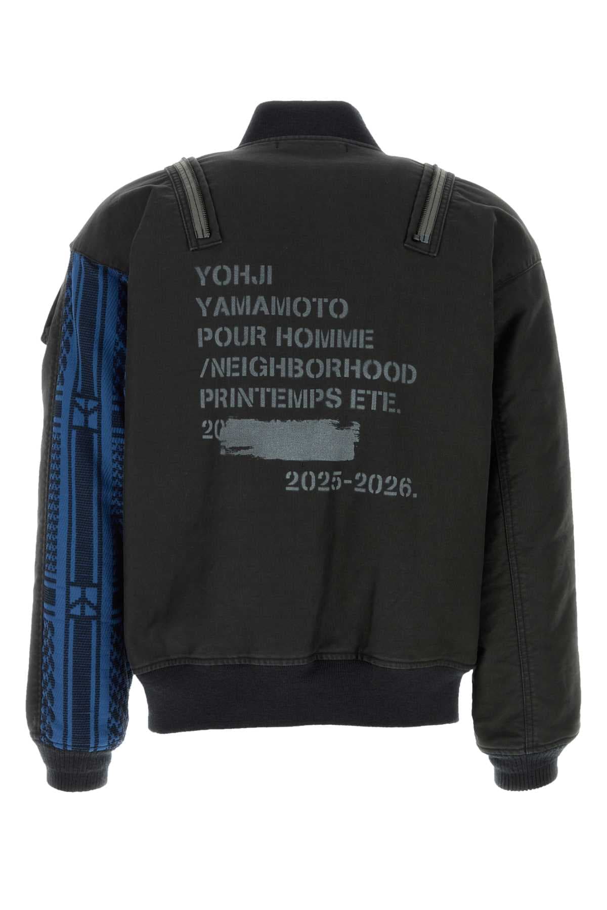 Black denim Yohji Yamamoto X Neighborhood bomber jacket - мініатюра 2