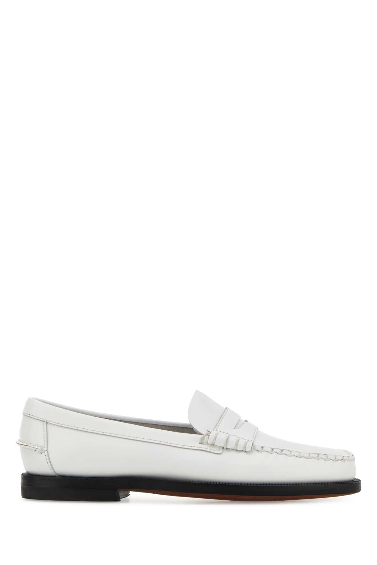 White leather Classic Dan loafers
