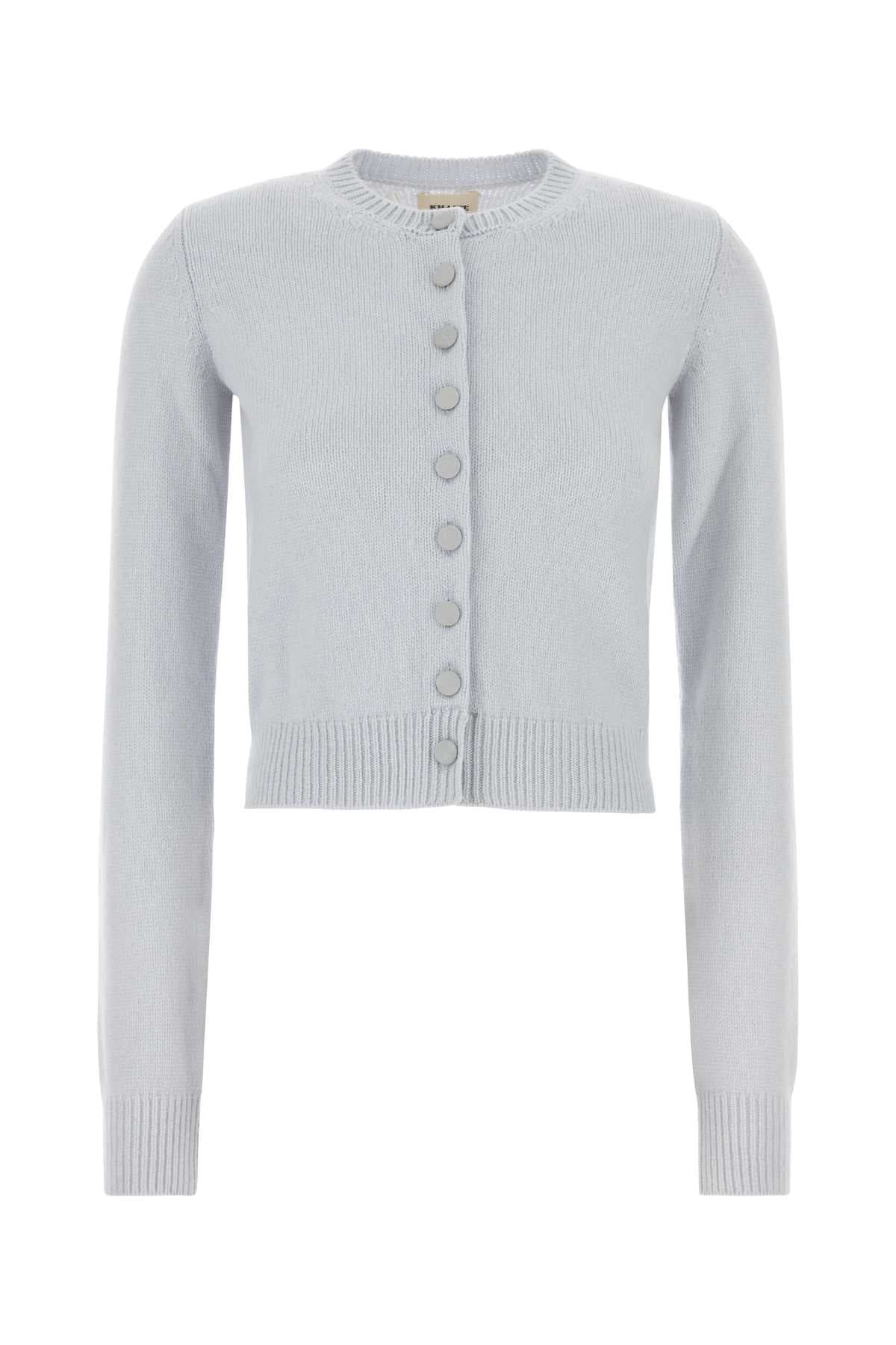 Pastel light-blue cashmere Everheart cardigan