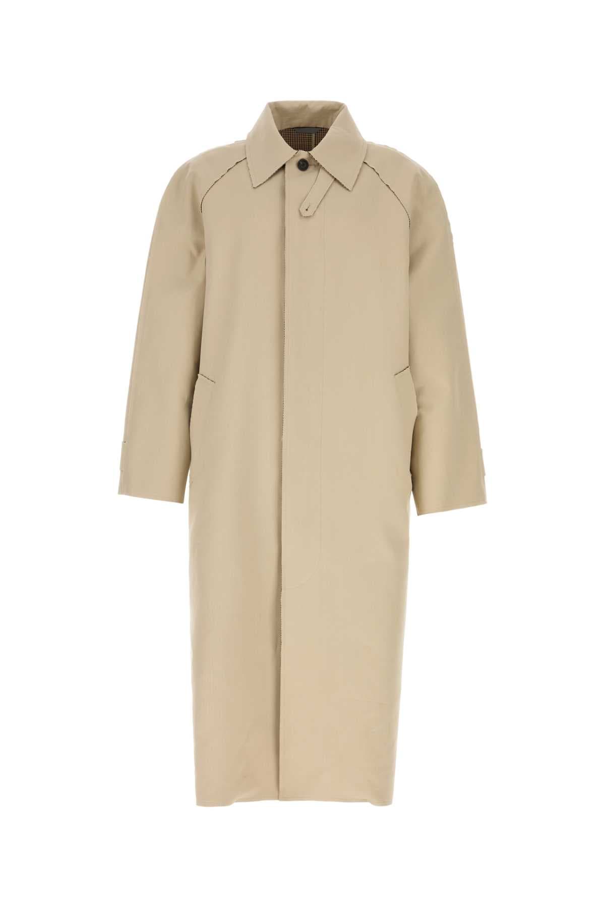 Beige cotton trench coat