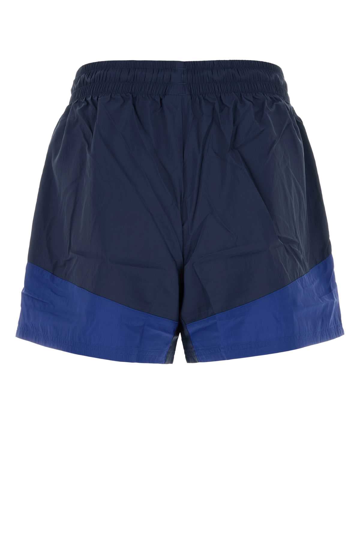 Navy blue nylon bermuda shorts - мініатюра 2