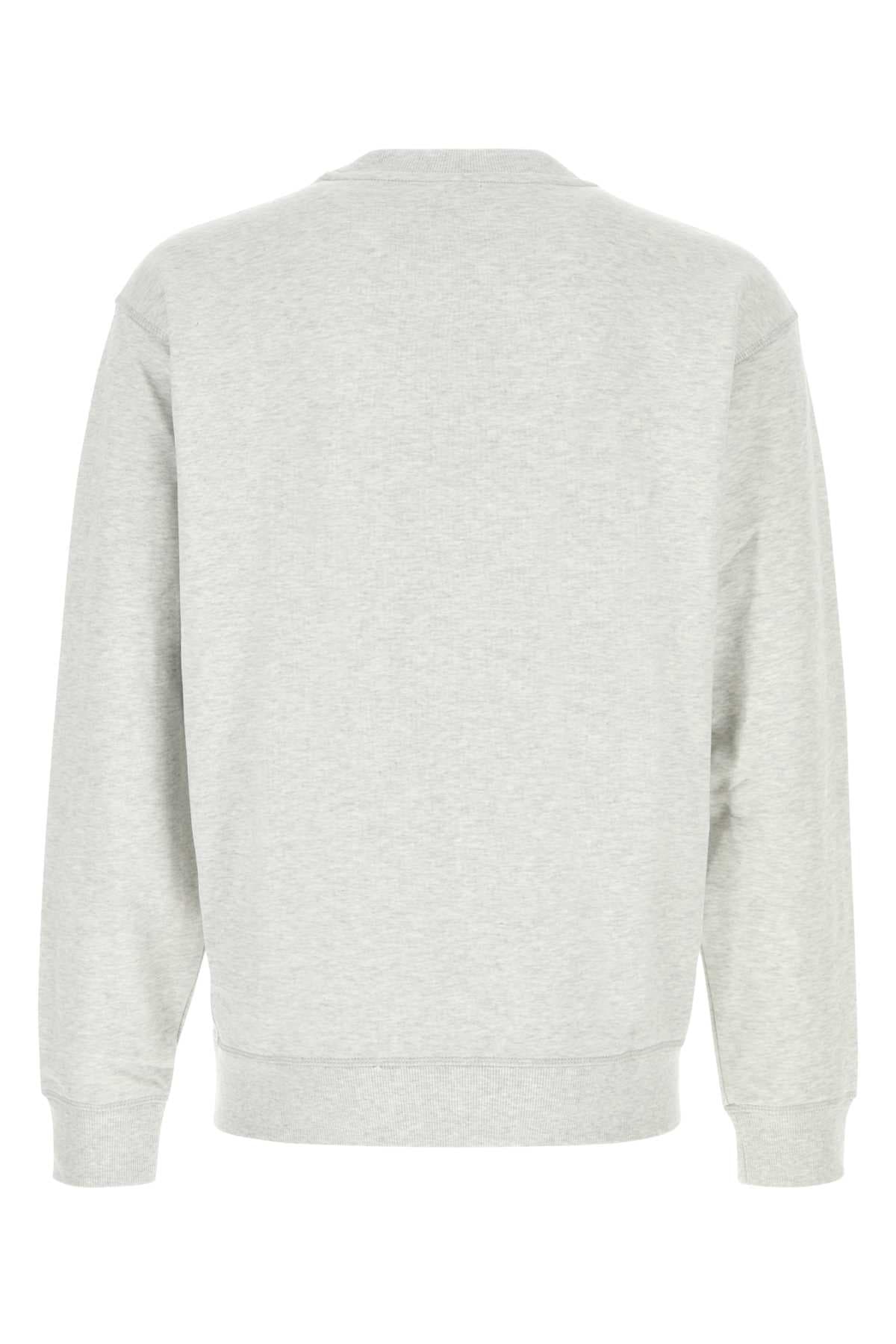 Melange grey cotton blend sweatshirt - мініатюра 2