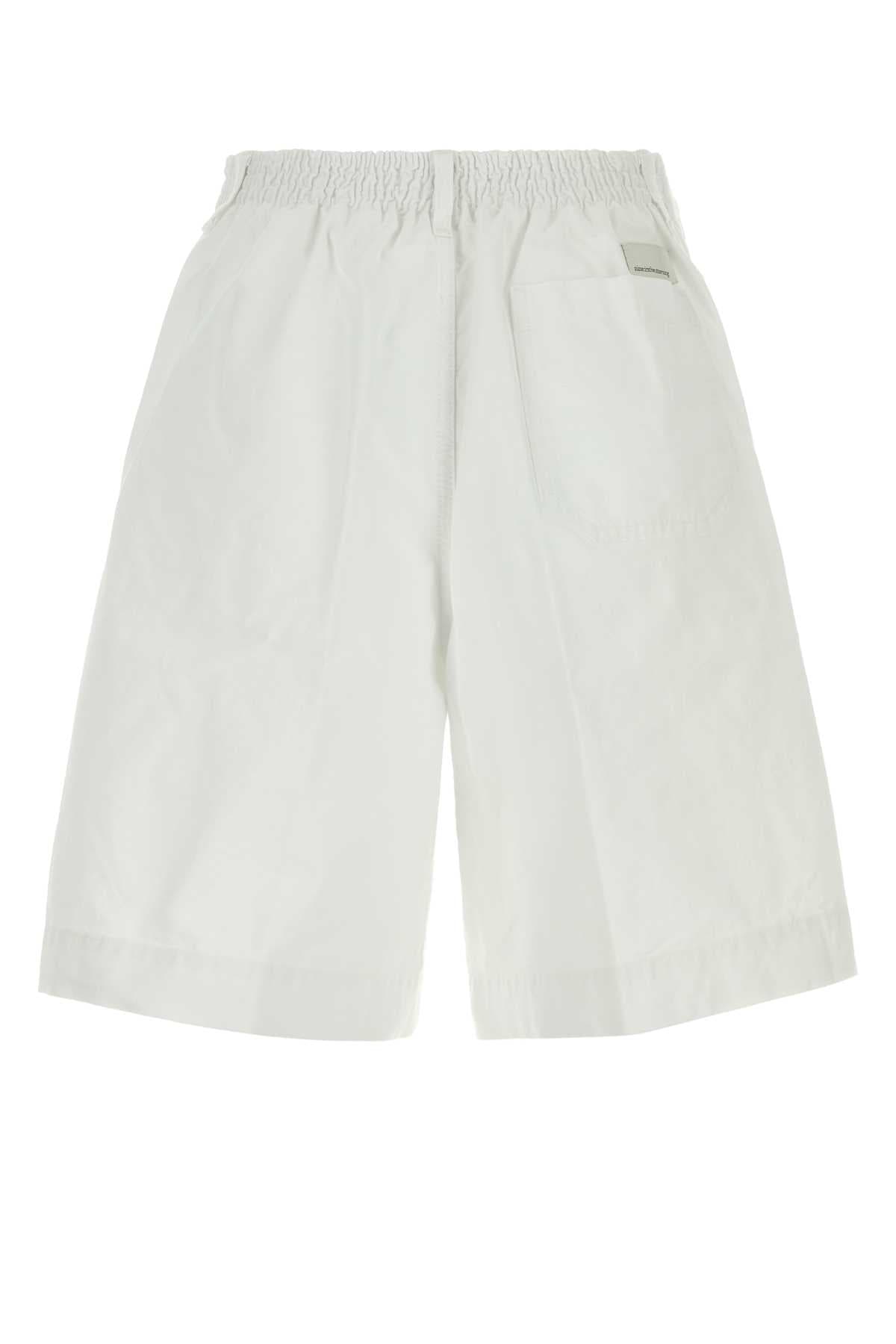 White cotton Otto bermuda shorts - мініатюра 2
