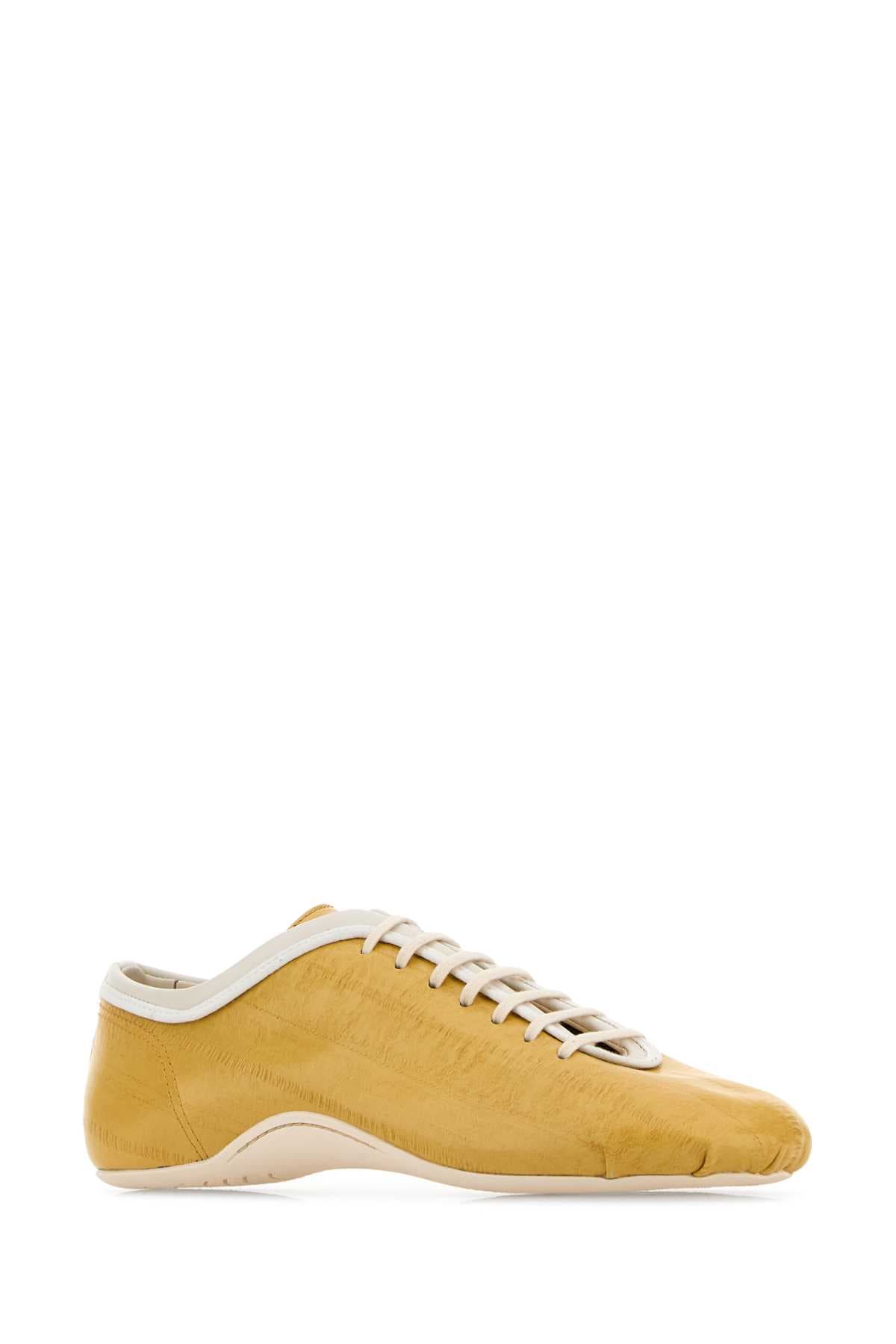 Yellow leather sneakers - мініатюра 2