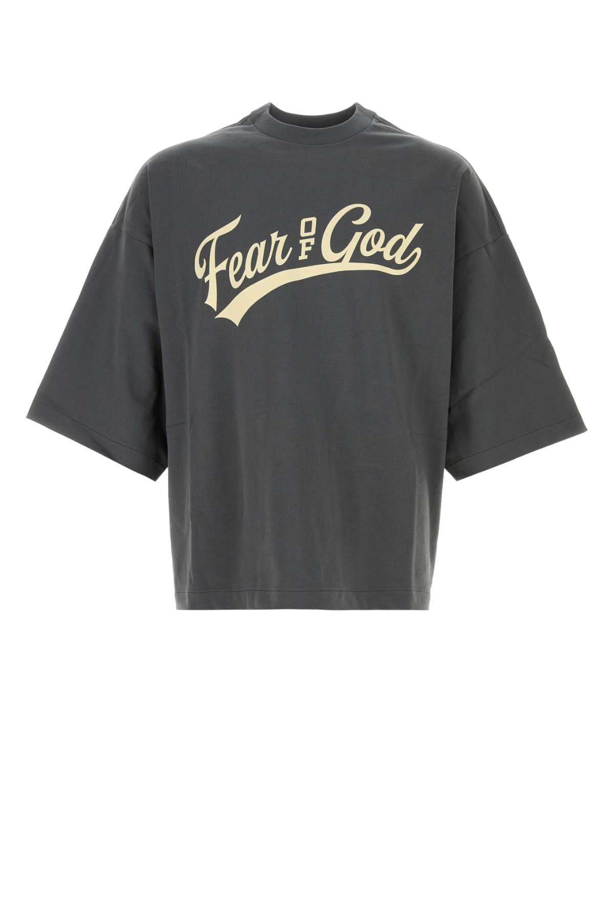 Dark grey cotton oversize t-shirt