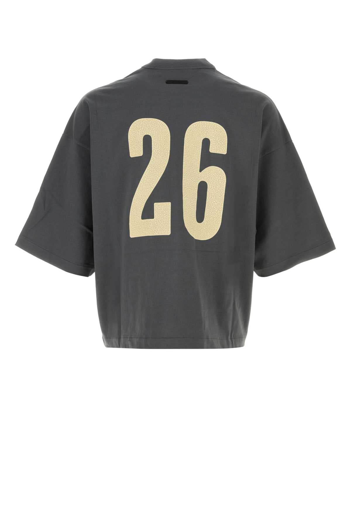 Dark grey cotton oversize t-shirt - мініатюра 2