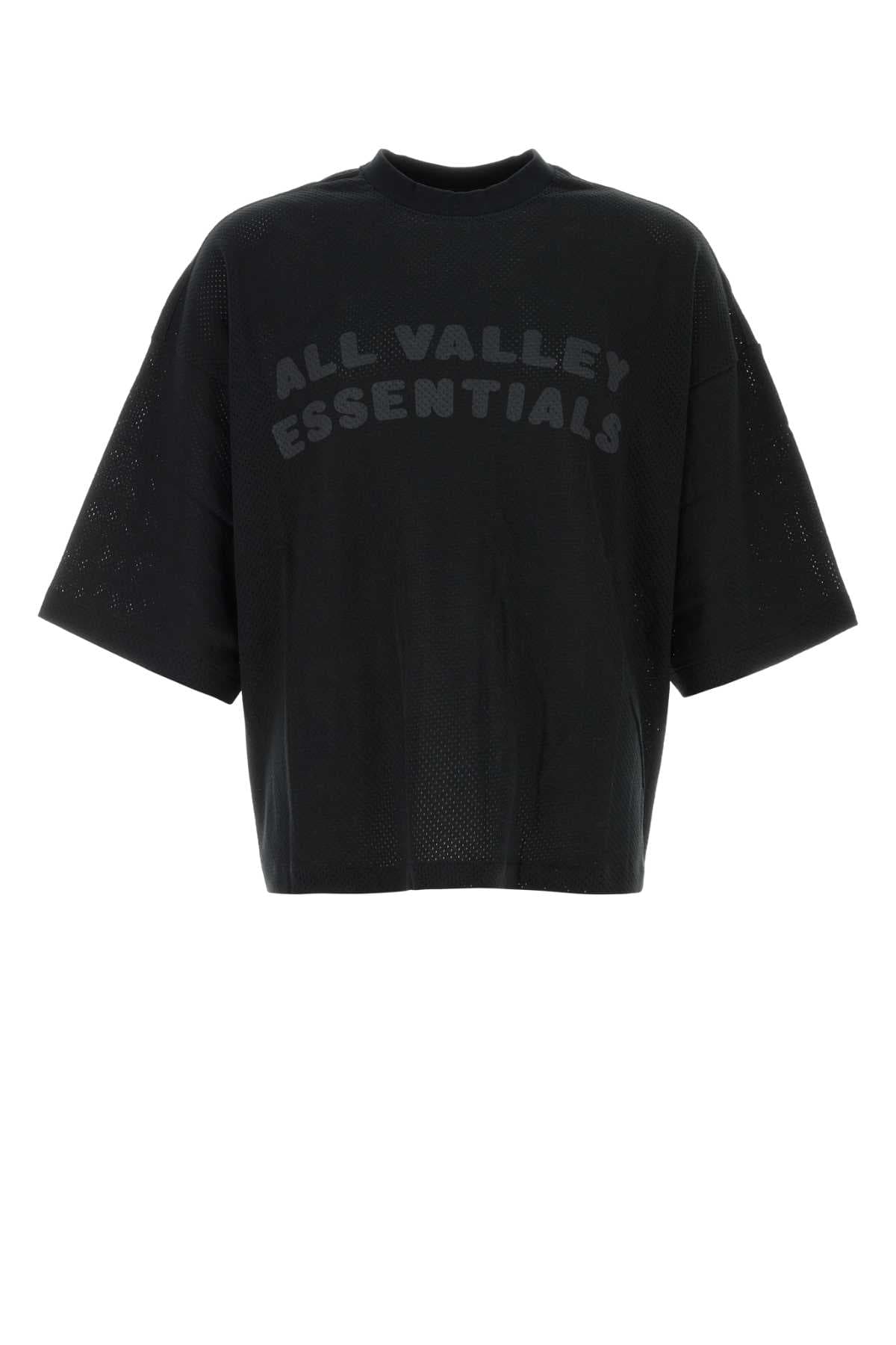 Black mesh oversize t-shirt