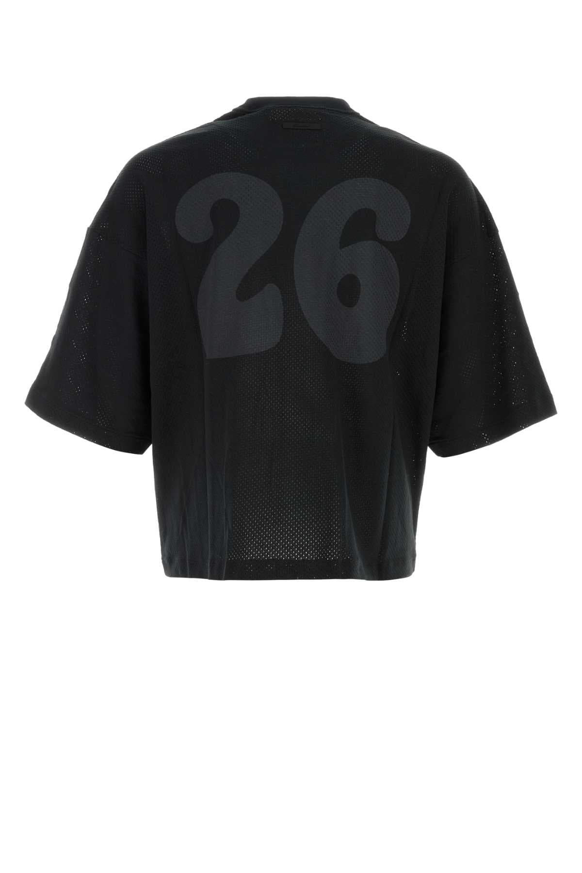 Black mesh oversize t-shirt - мініатюра 2