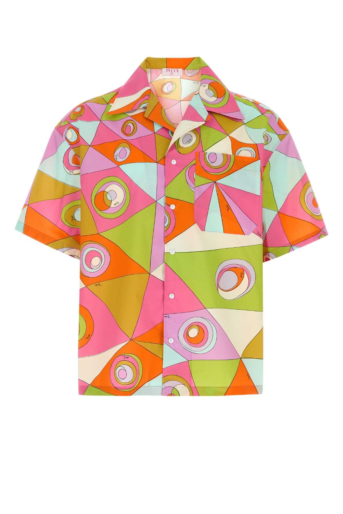 Printed poplin shirt