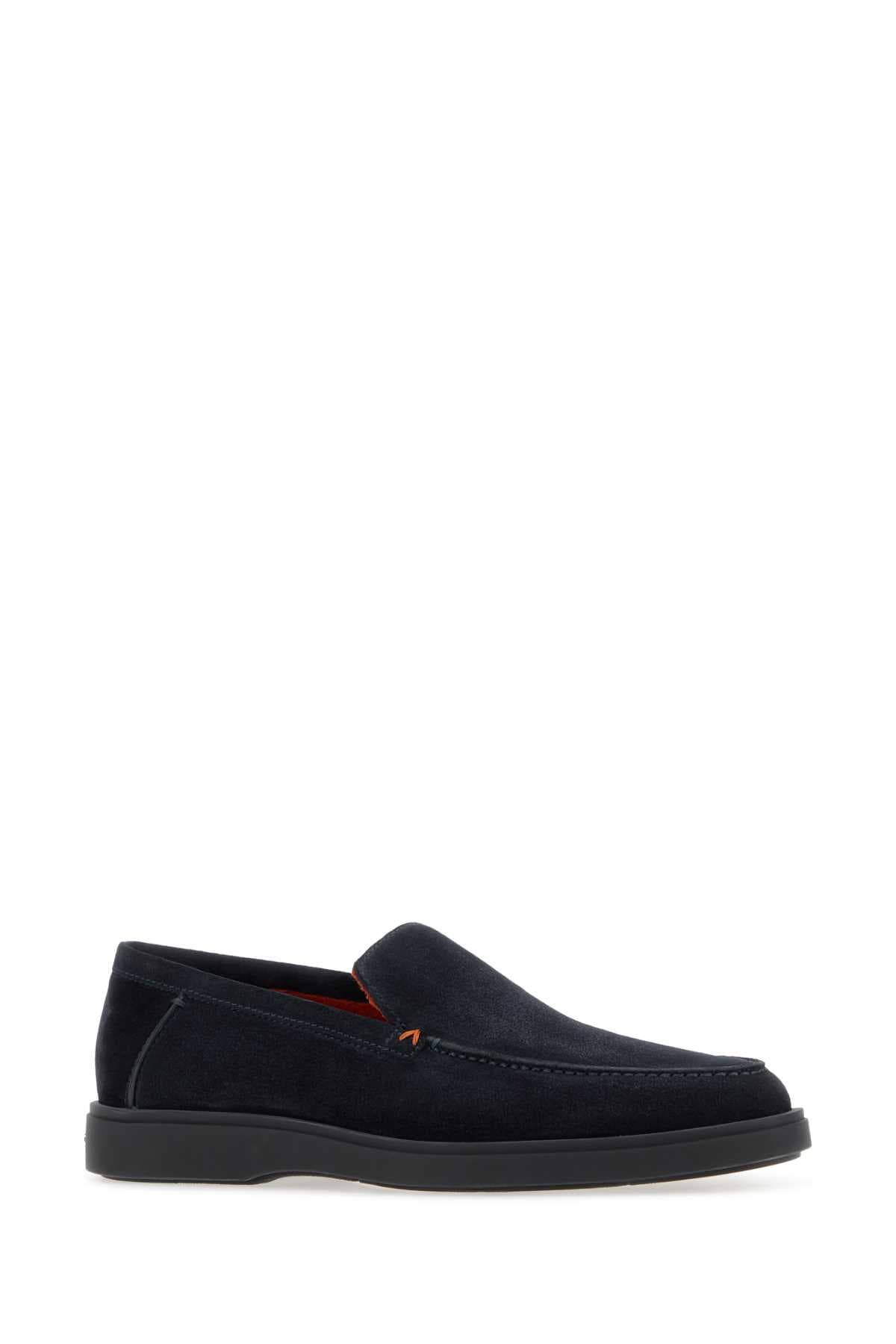 Navy blue suede Derision loafers - мініатюра 2