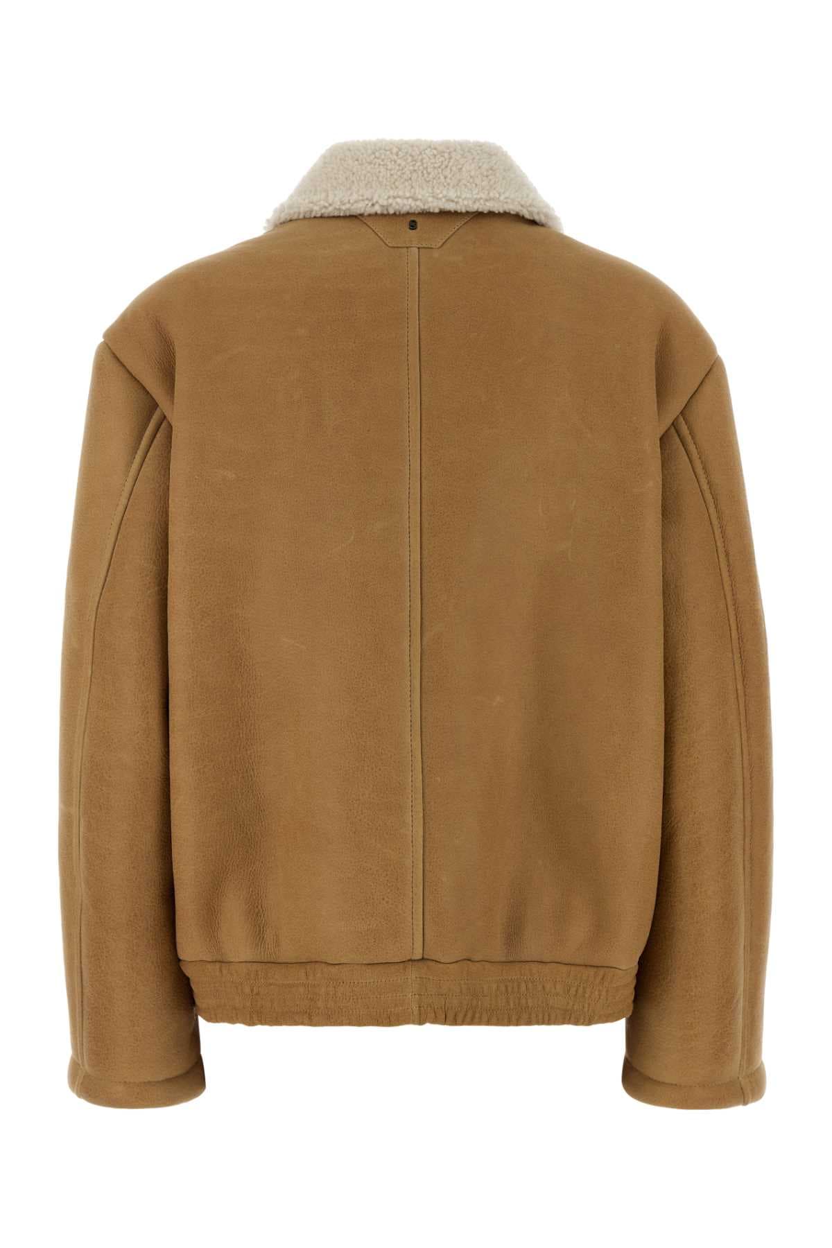Camel shearling jacket - мініатюра 2