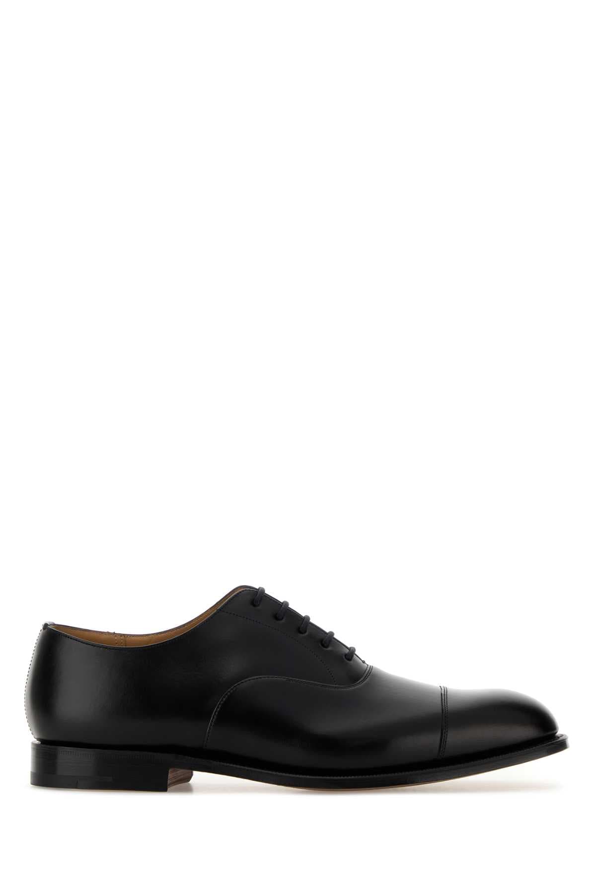 Black leather Consul lace-up shoes