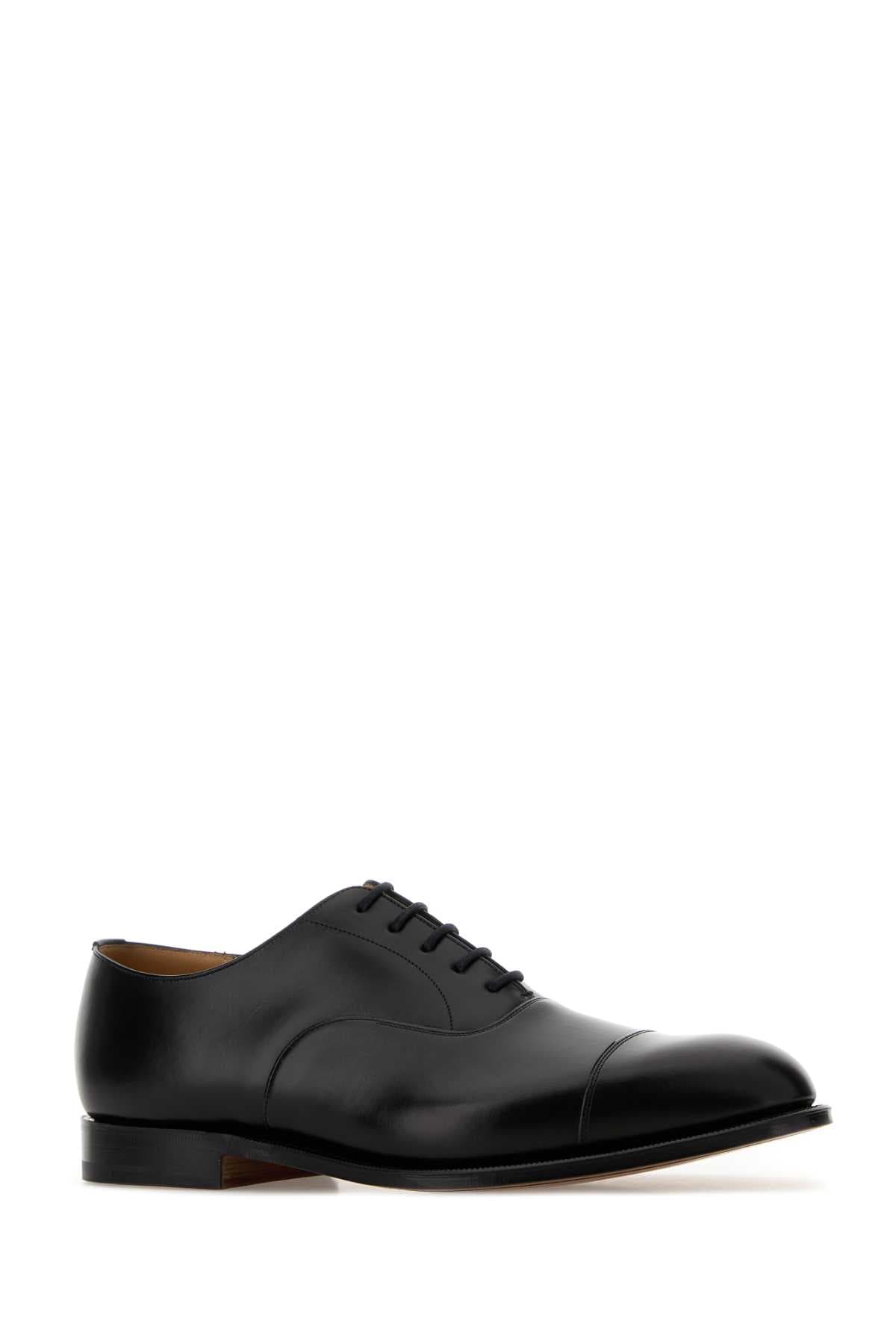 Black leather Consul lace-up shoes - мініатюра 2