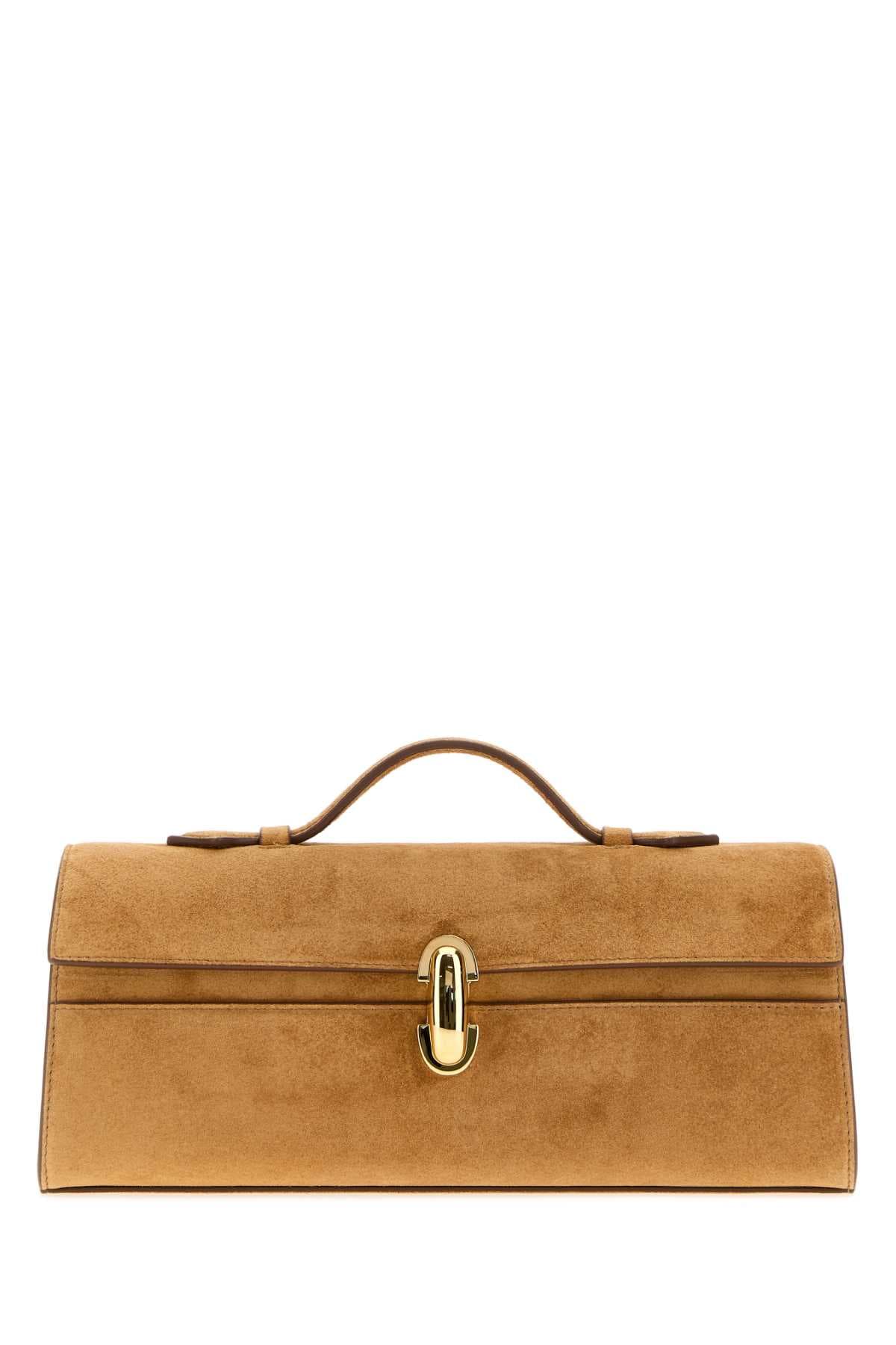 Camel suede Slim Symmetry handbag