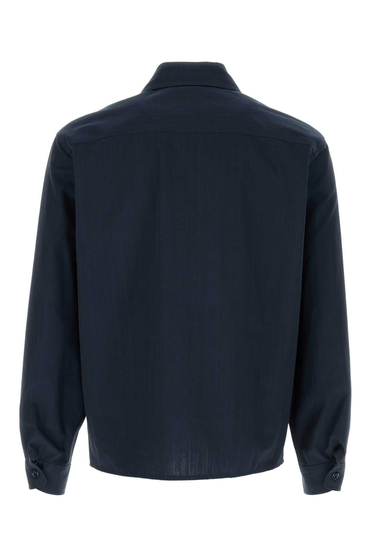 Navy blue cotton shirt - мініатюра 2