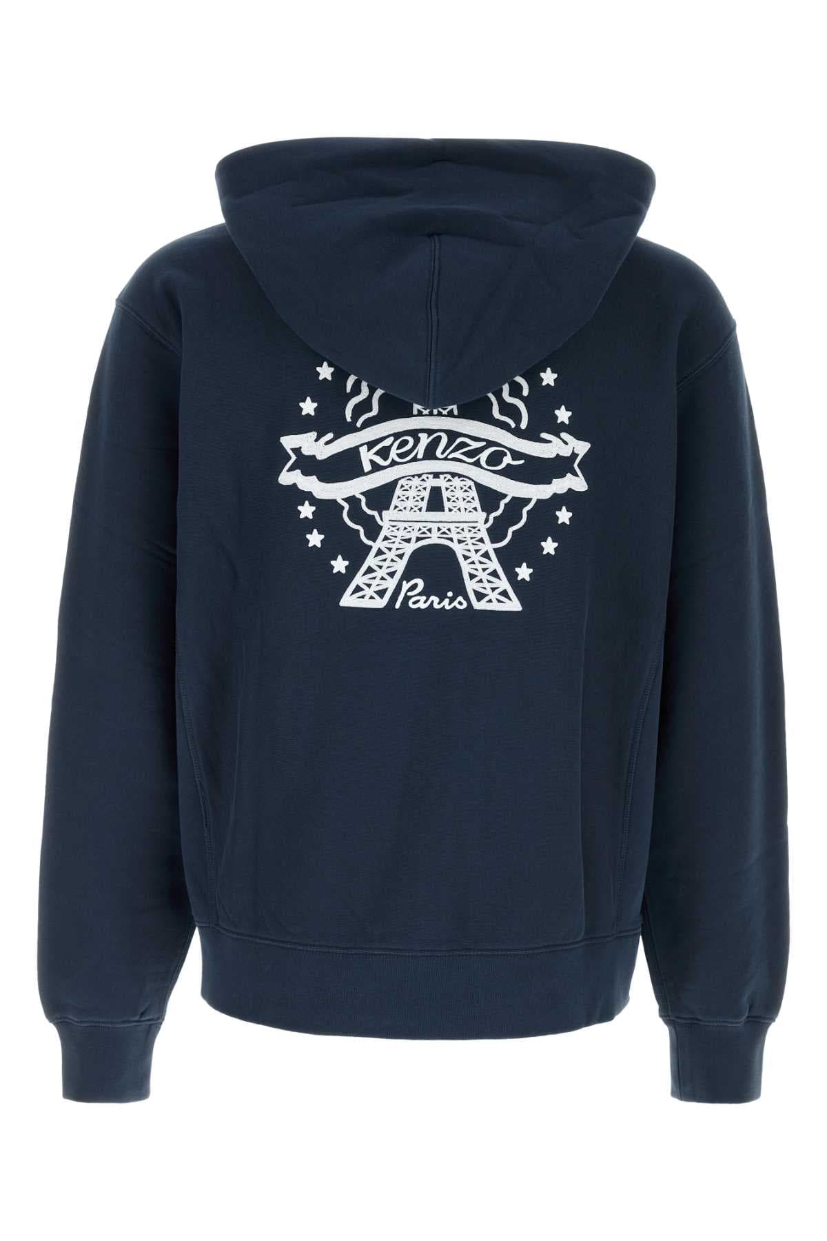 Navy blue cotton sweatshirt - мініатюра 2