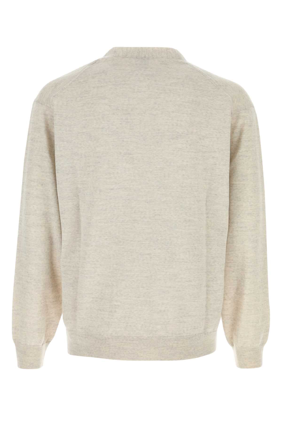 Light grey wool cardigan - мініатюра 2