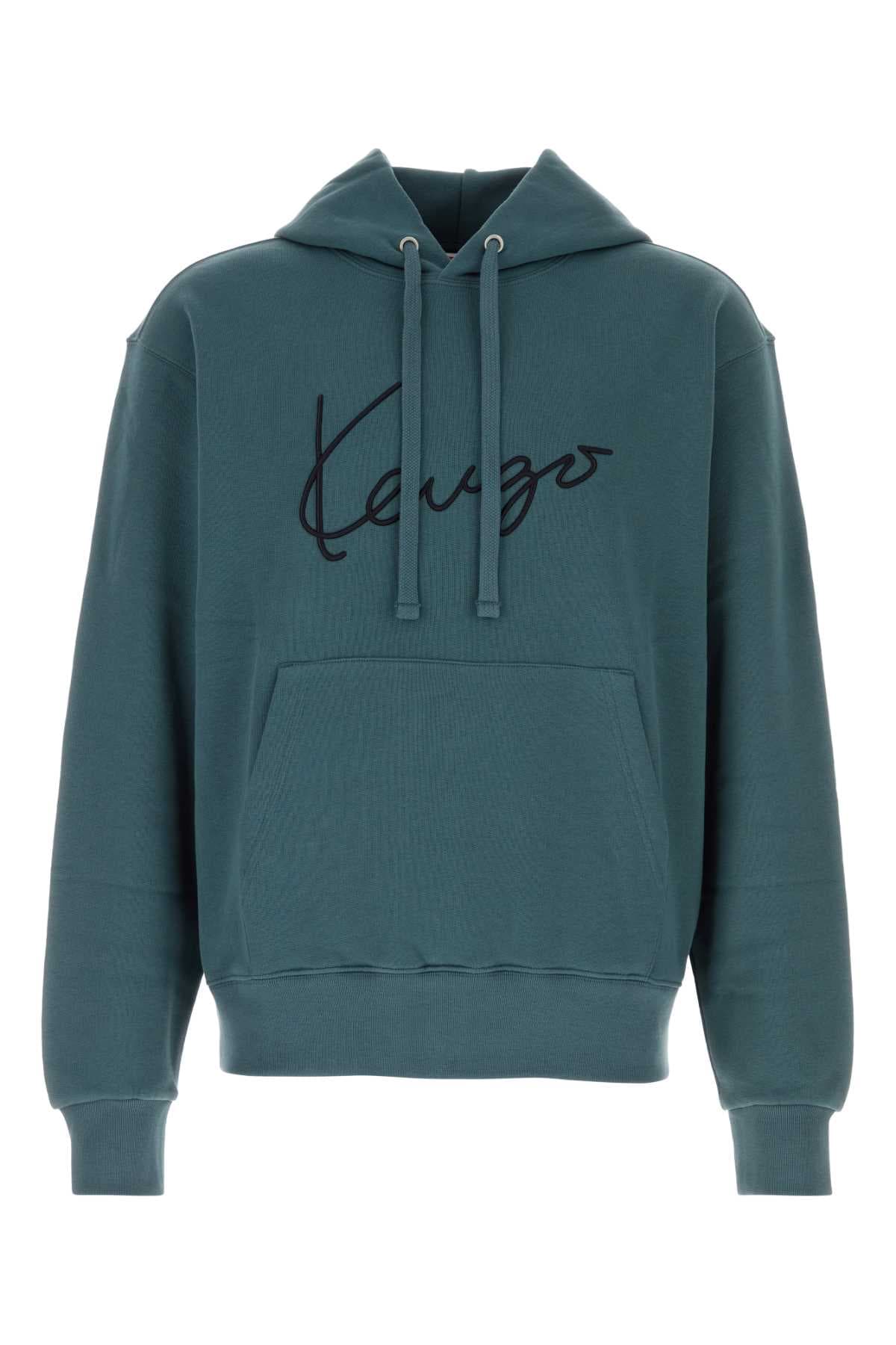 Petrol blue cotton sweatshirt