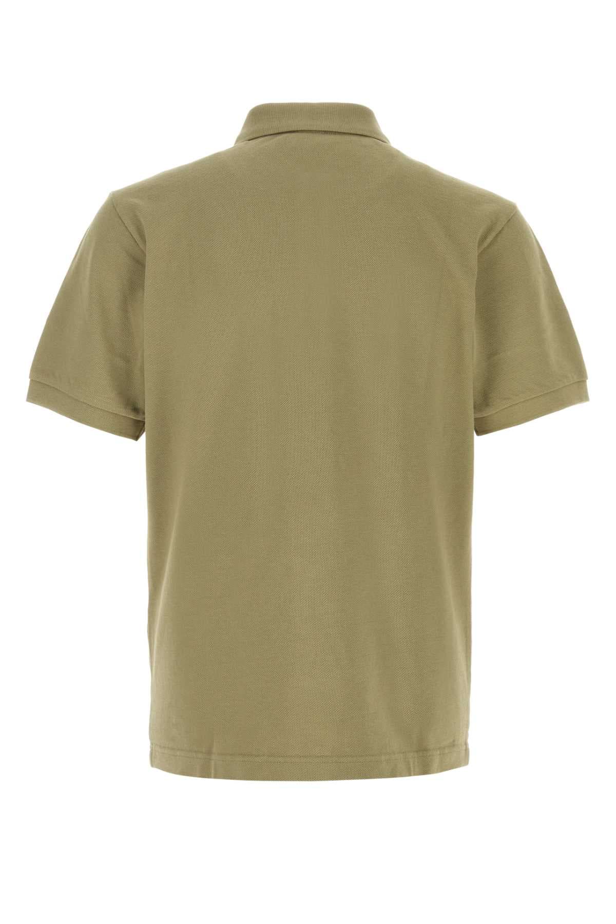 Olive green piquet polo shirt - мініатюра 2