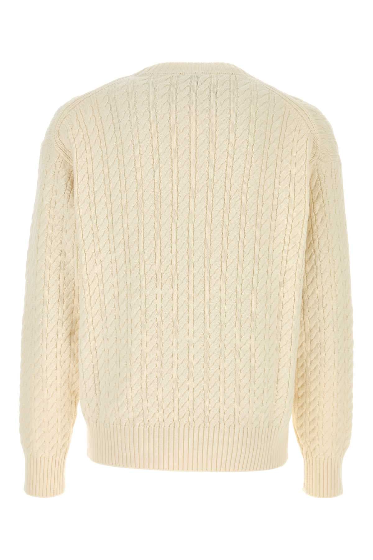 White cotton blend sweater - мініатюра 2