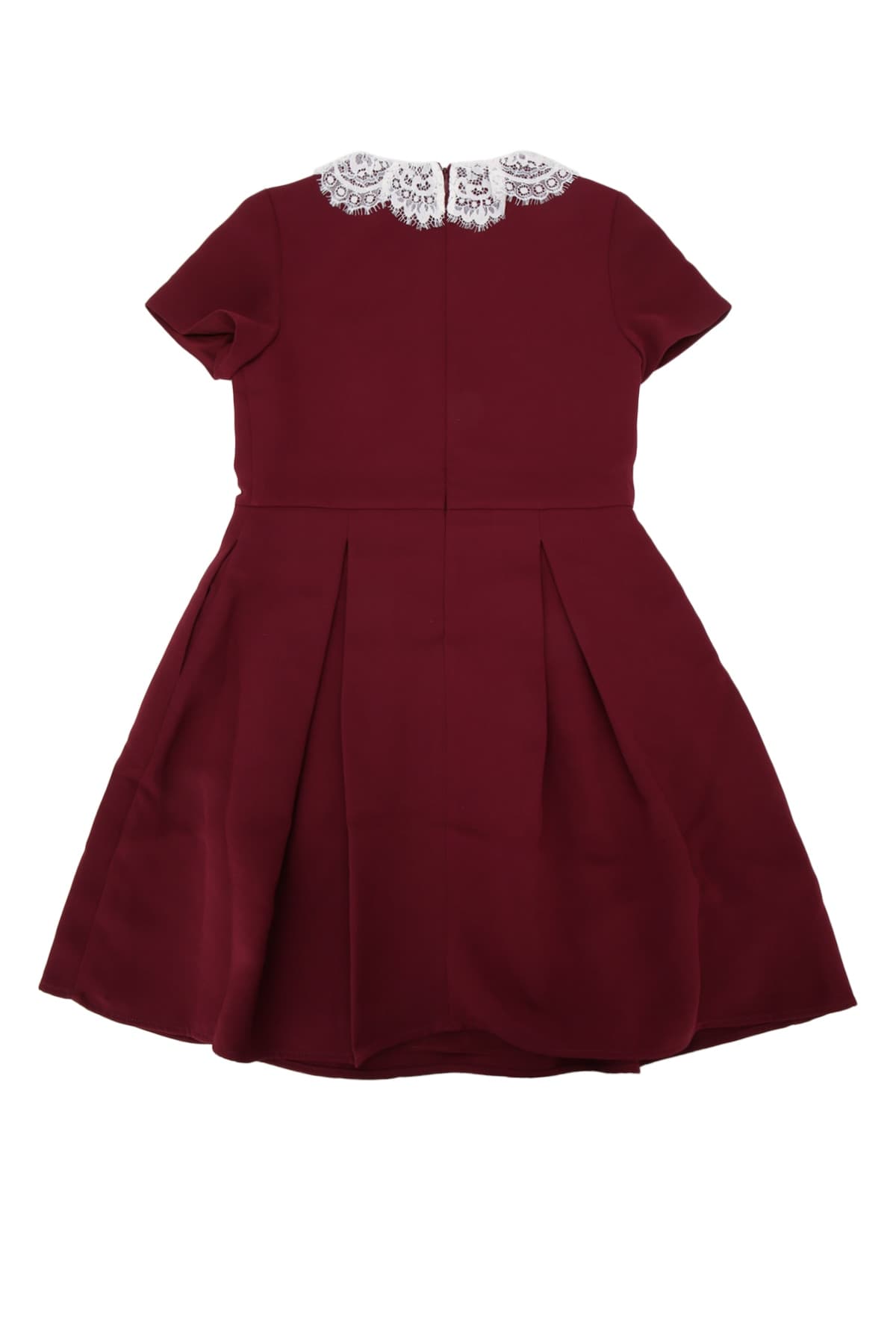 BURGUNDY LACE BIB DRESS - мініатюра 2
