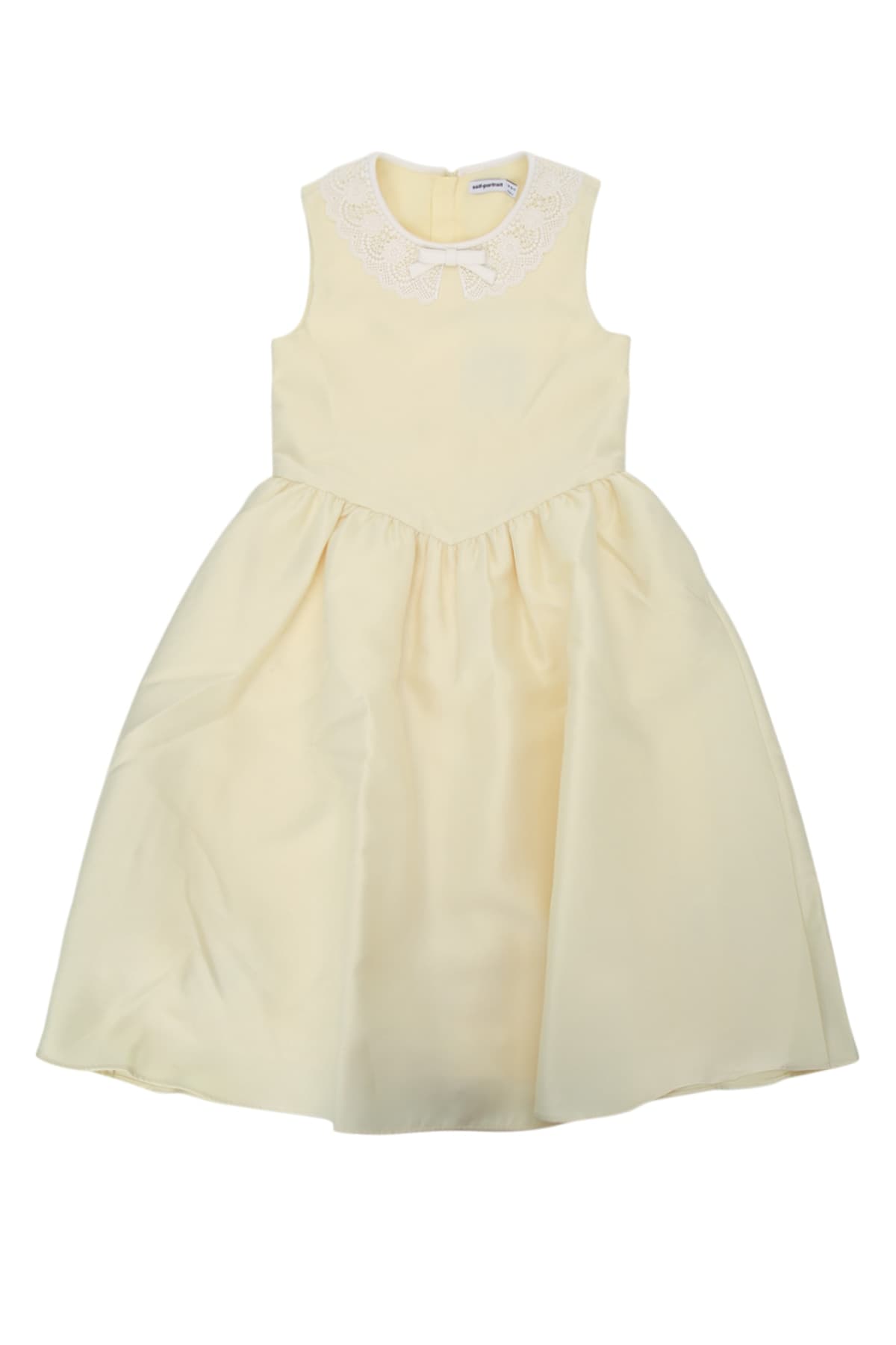 YELLOW TAFFETA LACE DRESS