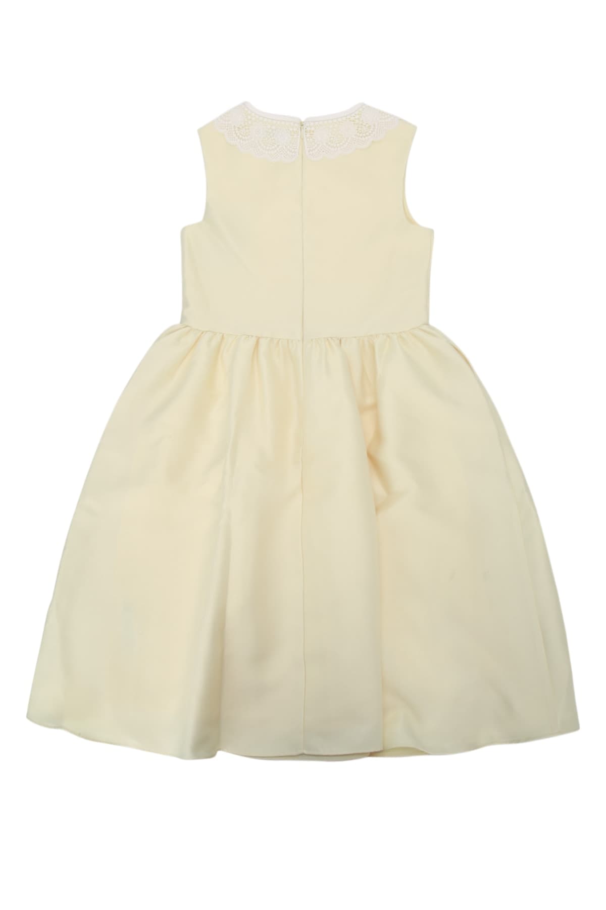 YELLOW TAFFETA LACE DRESS - мініатюра 2