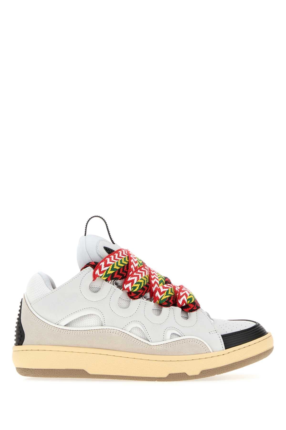Multicolor leather and fabric Curb sneakers