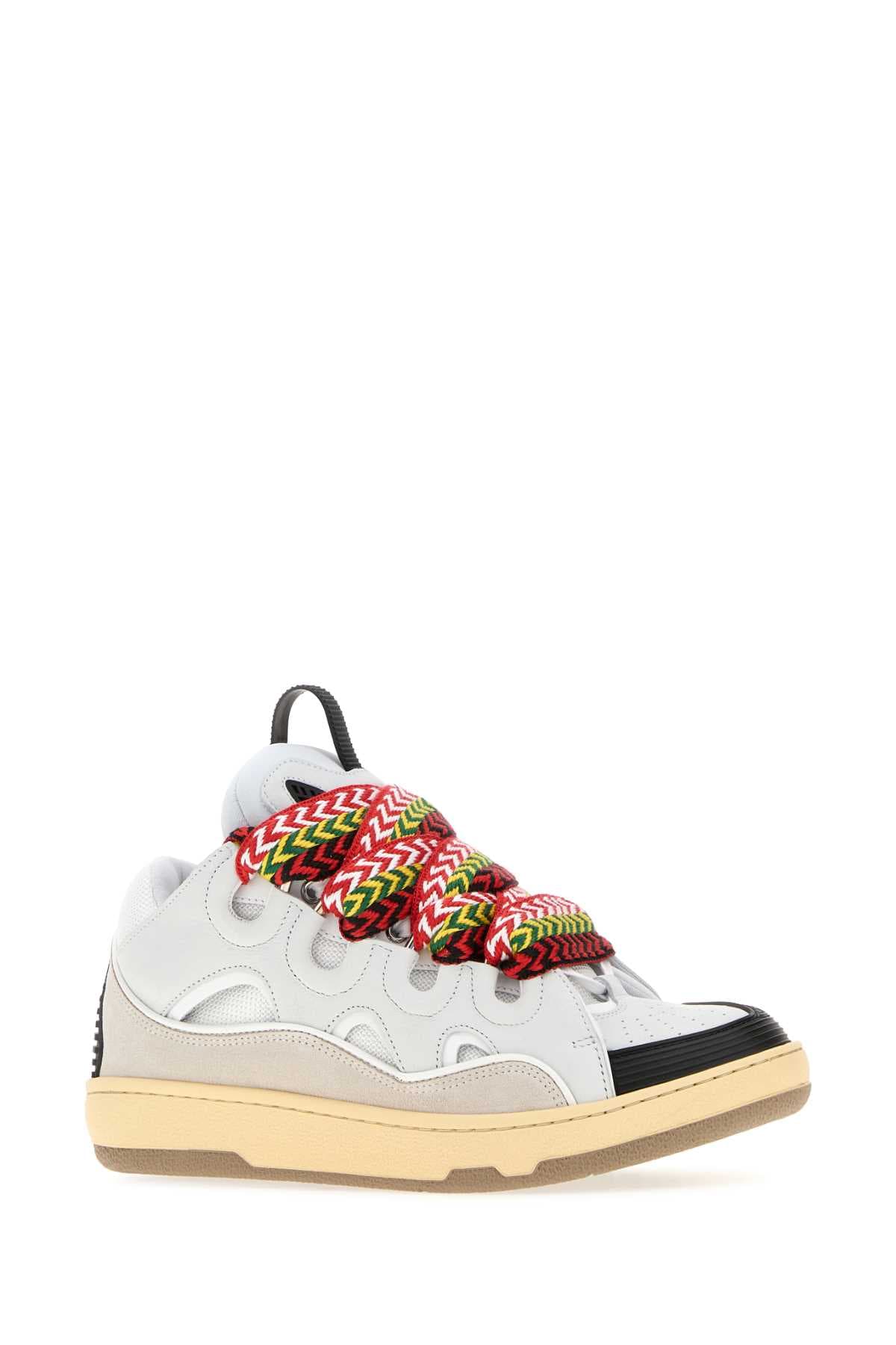 Multicolor leather and fabric Curb sneakers - мініатюра 2