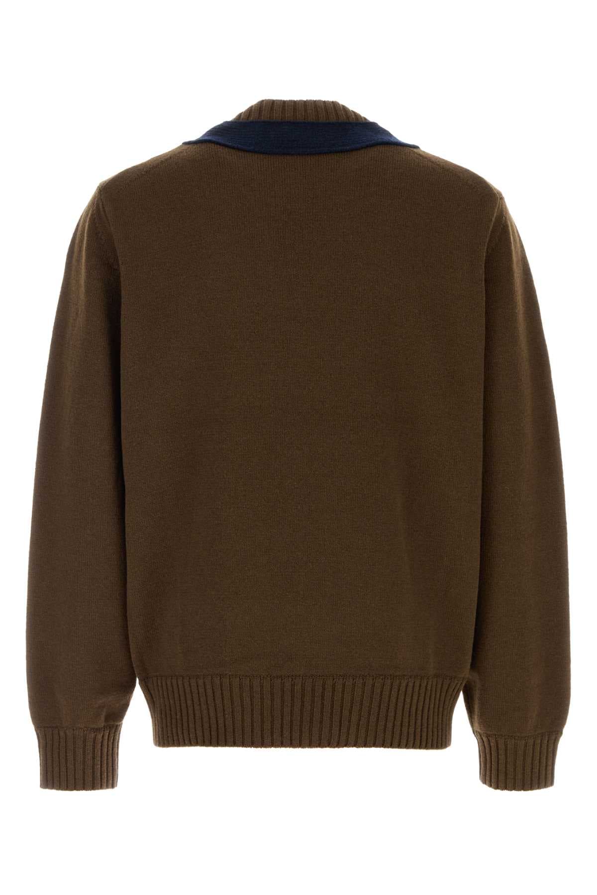 Brown wool sweater - мініатюра 2