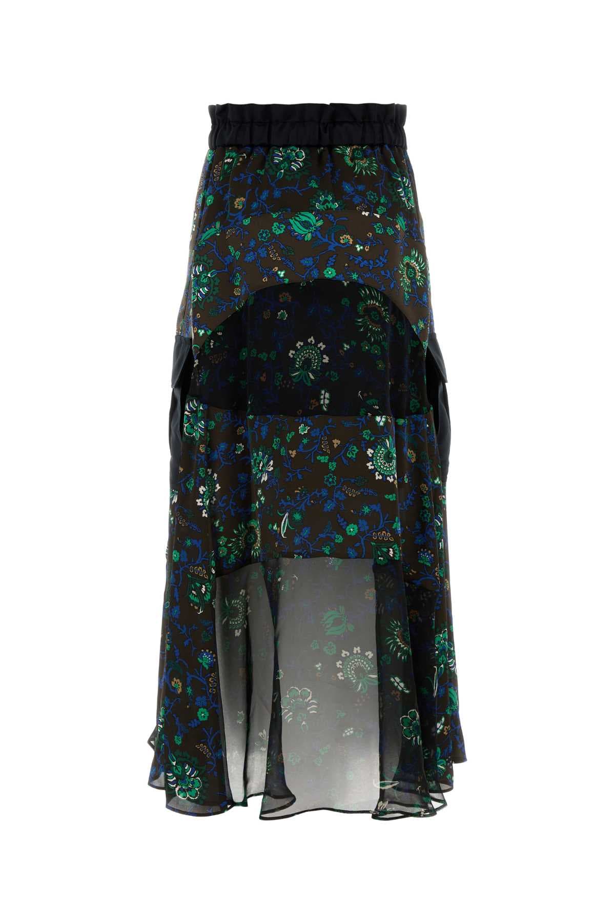 Printed crepe skirt - мініатюра 2