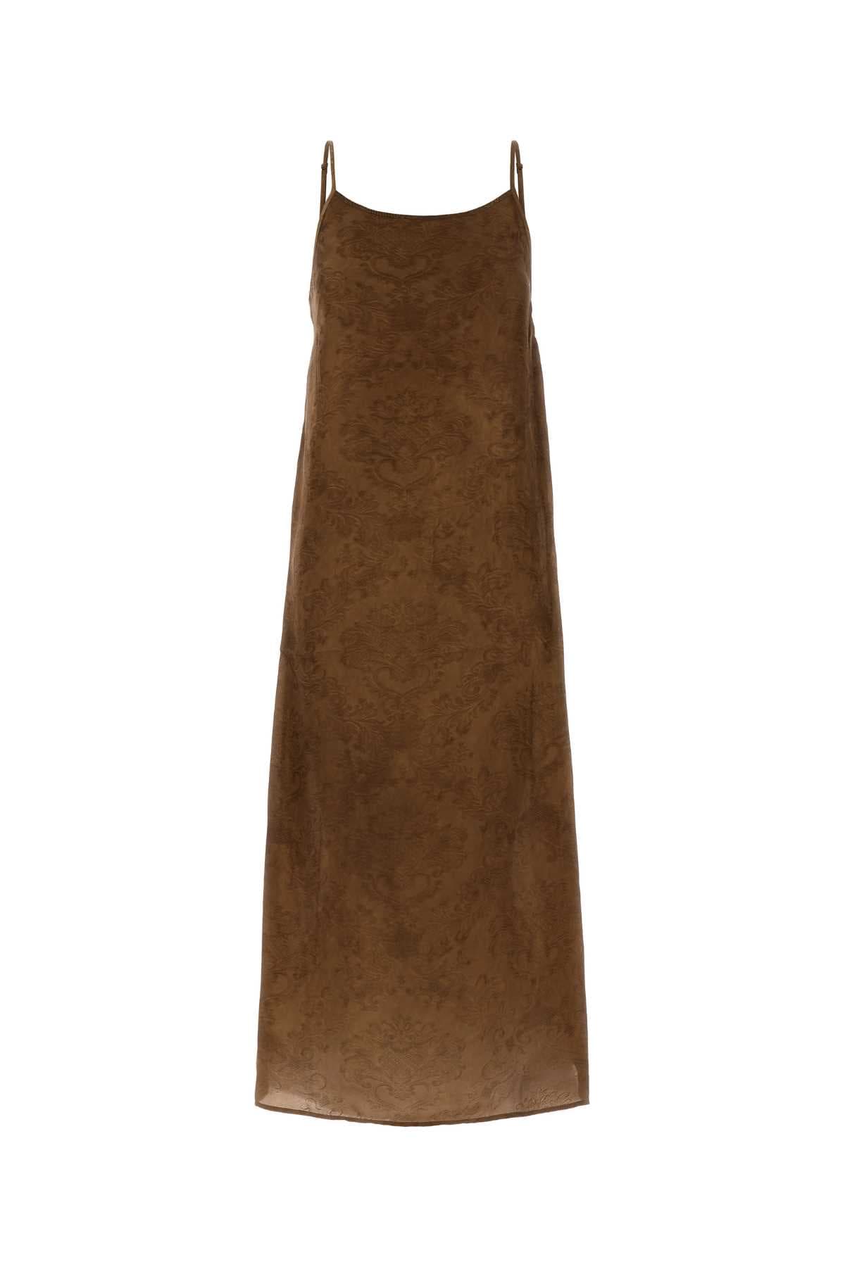 Brown viscose blend Anaya dress