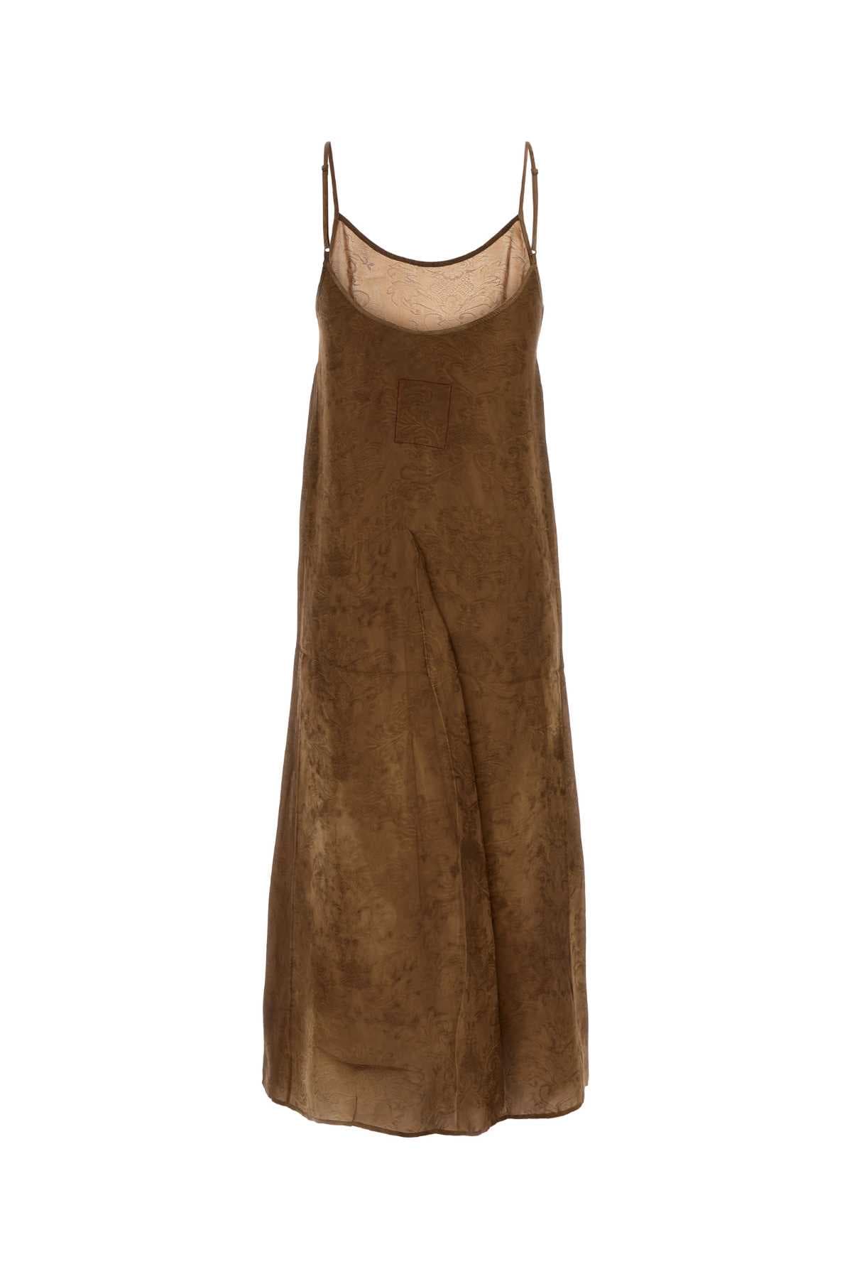 Brown viscose blend Anaya dress - мініатюра 2