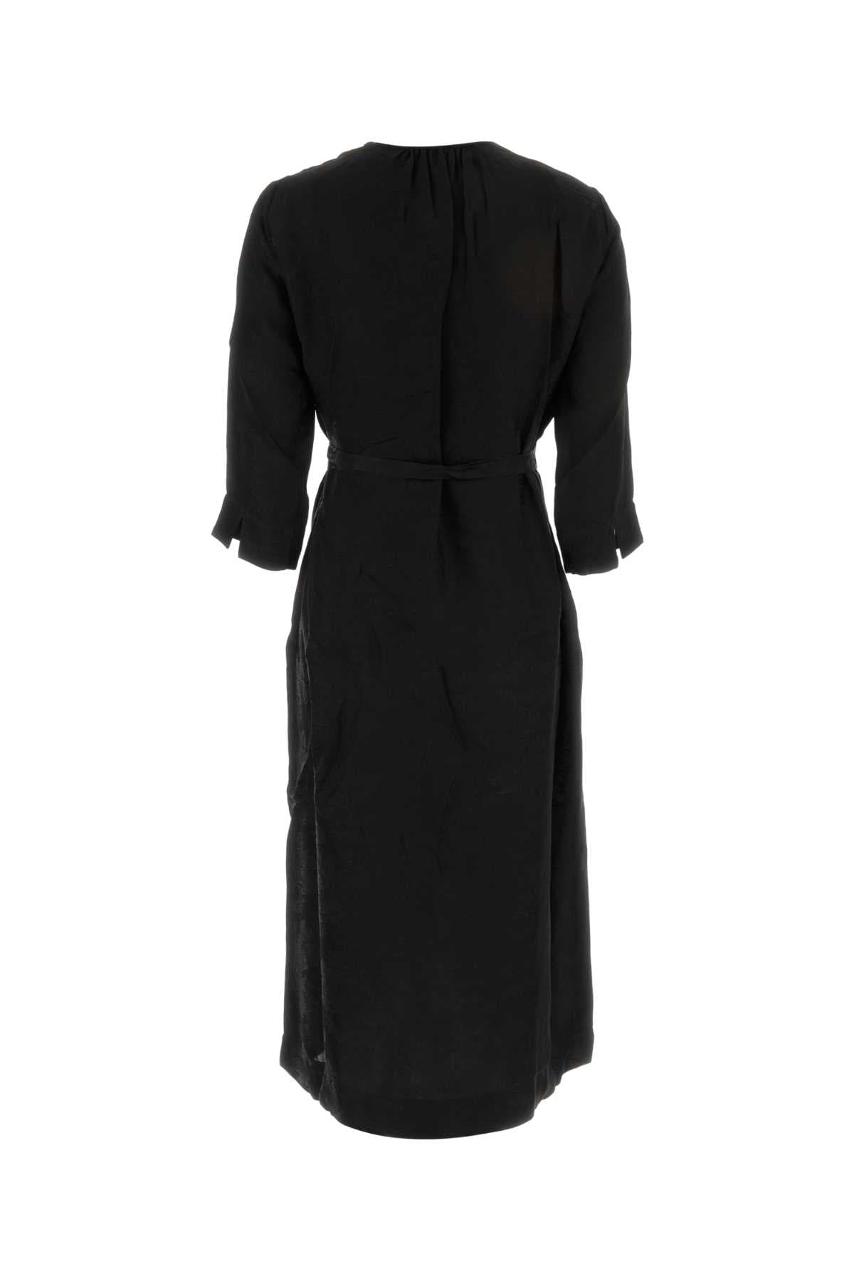 Black viscose blend Anthea dress - мініатюра 2