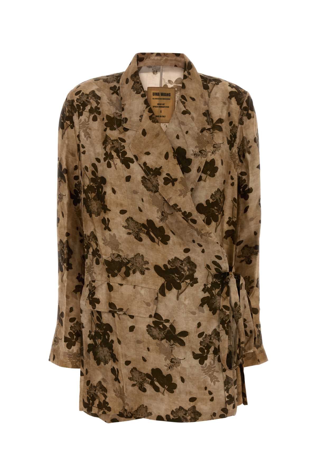 Printed satin Khloe blazer
