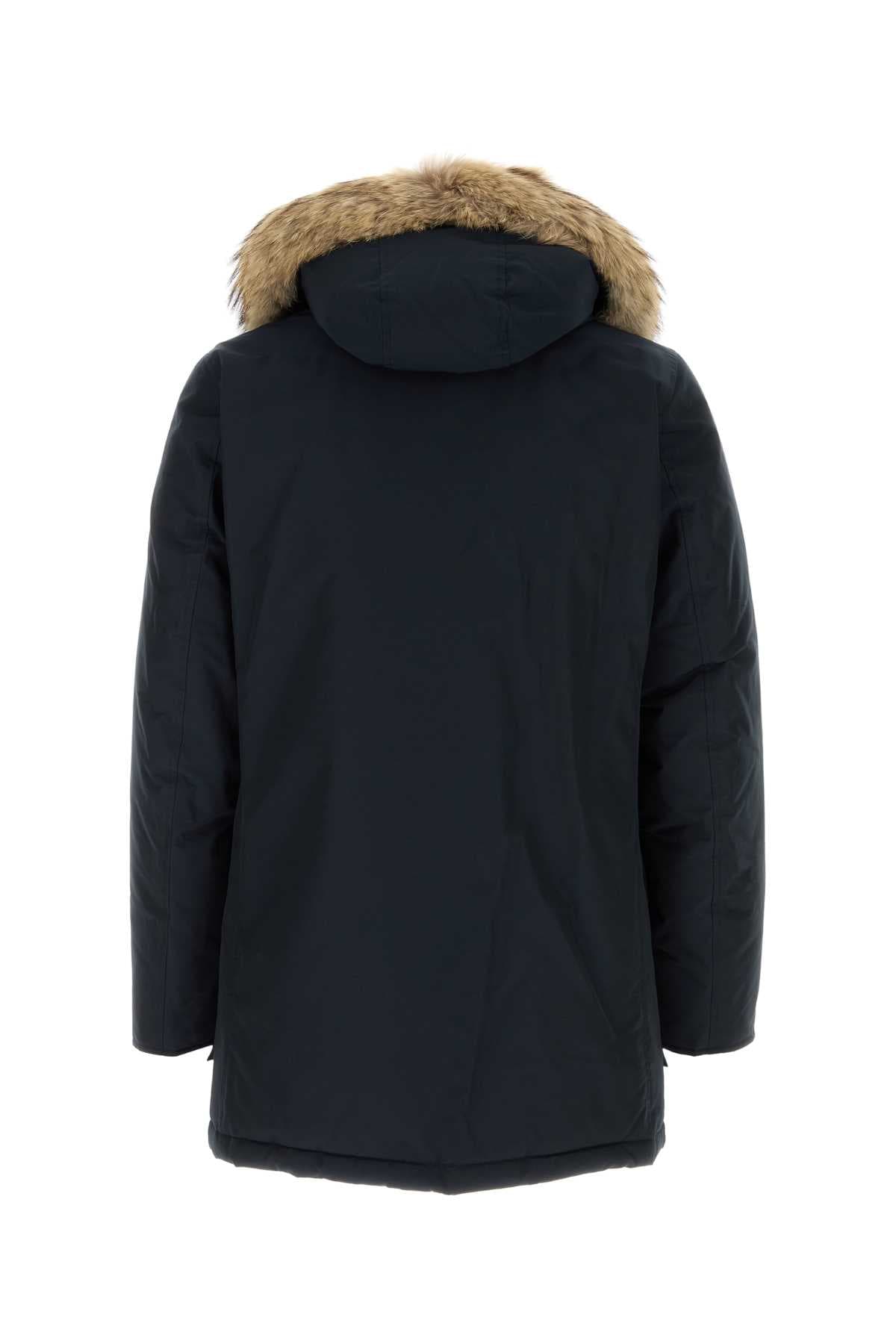 Midnight blue cotton blend Arctic parka - мініатюра 2