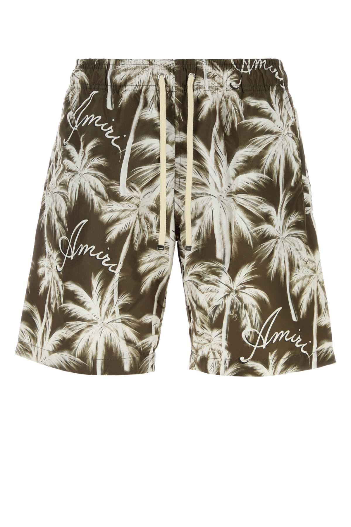 Printed polyester swimming shorts