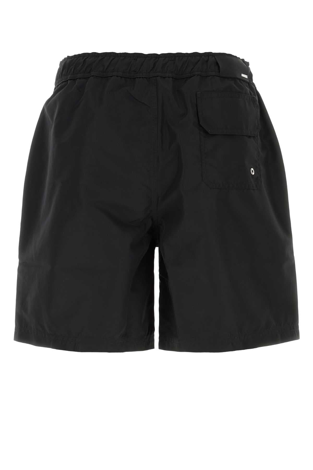 Black polyester swimming shorts - мініатюра 2