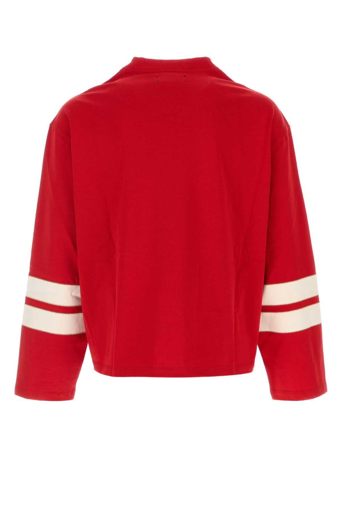 Red cotton oversize t-shirt - мініатюра 2