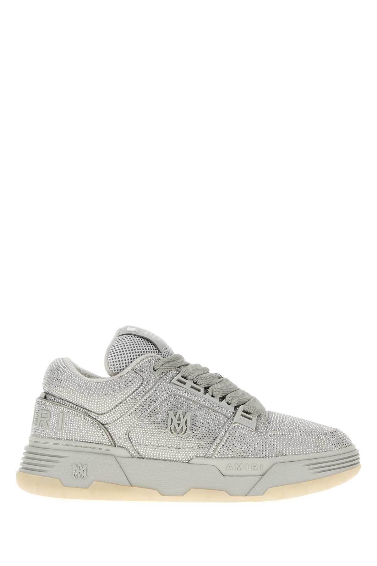 Grey suede Crystal MA-1 sneakers
