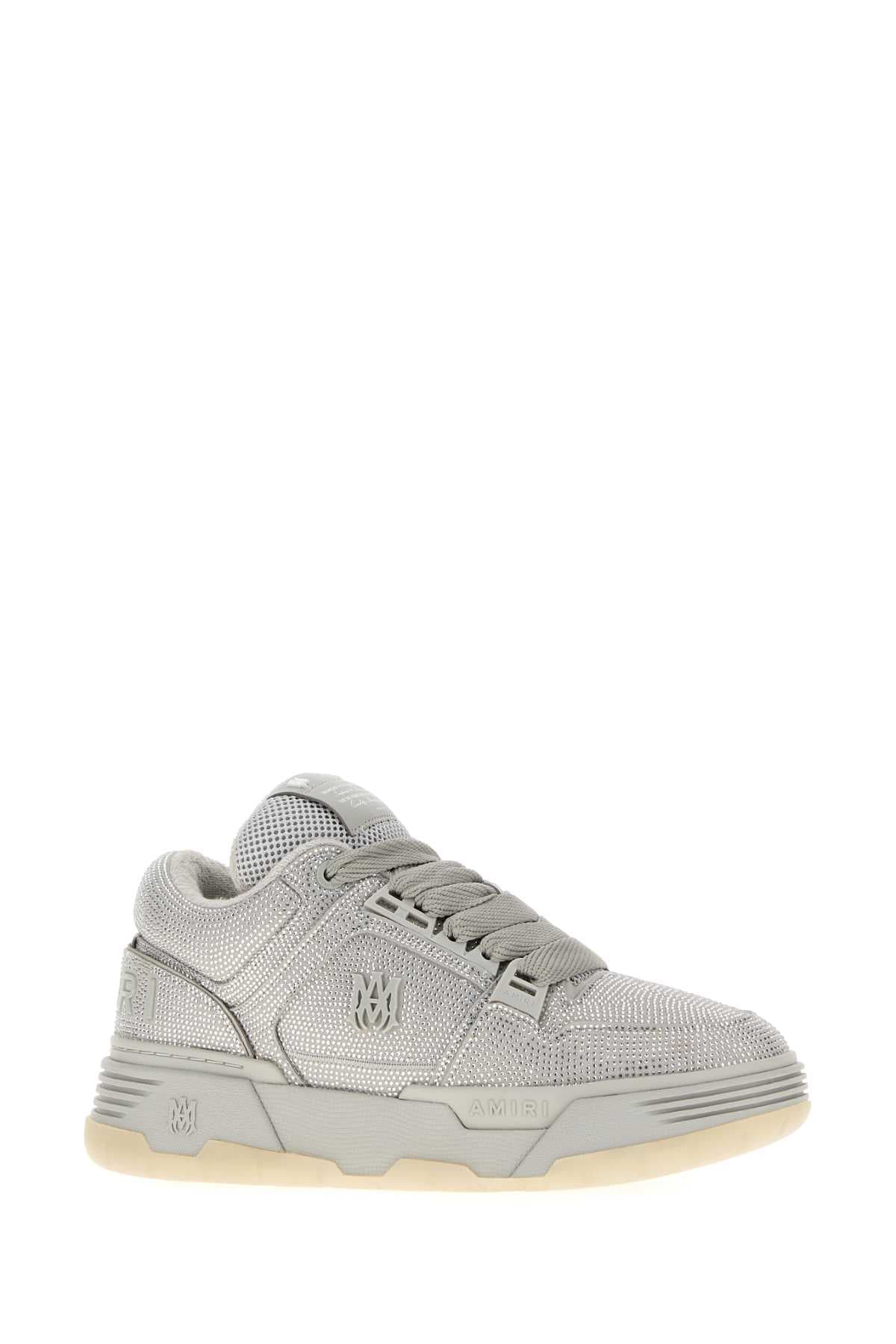 Grey suede Crystal MA-1 sneakers - мініатюра 2
