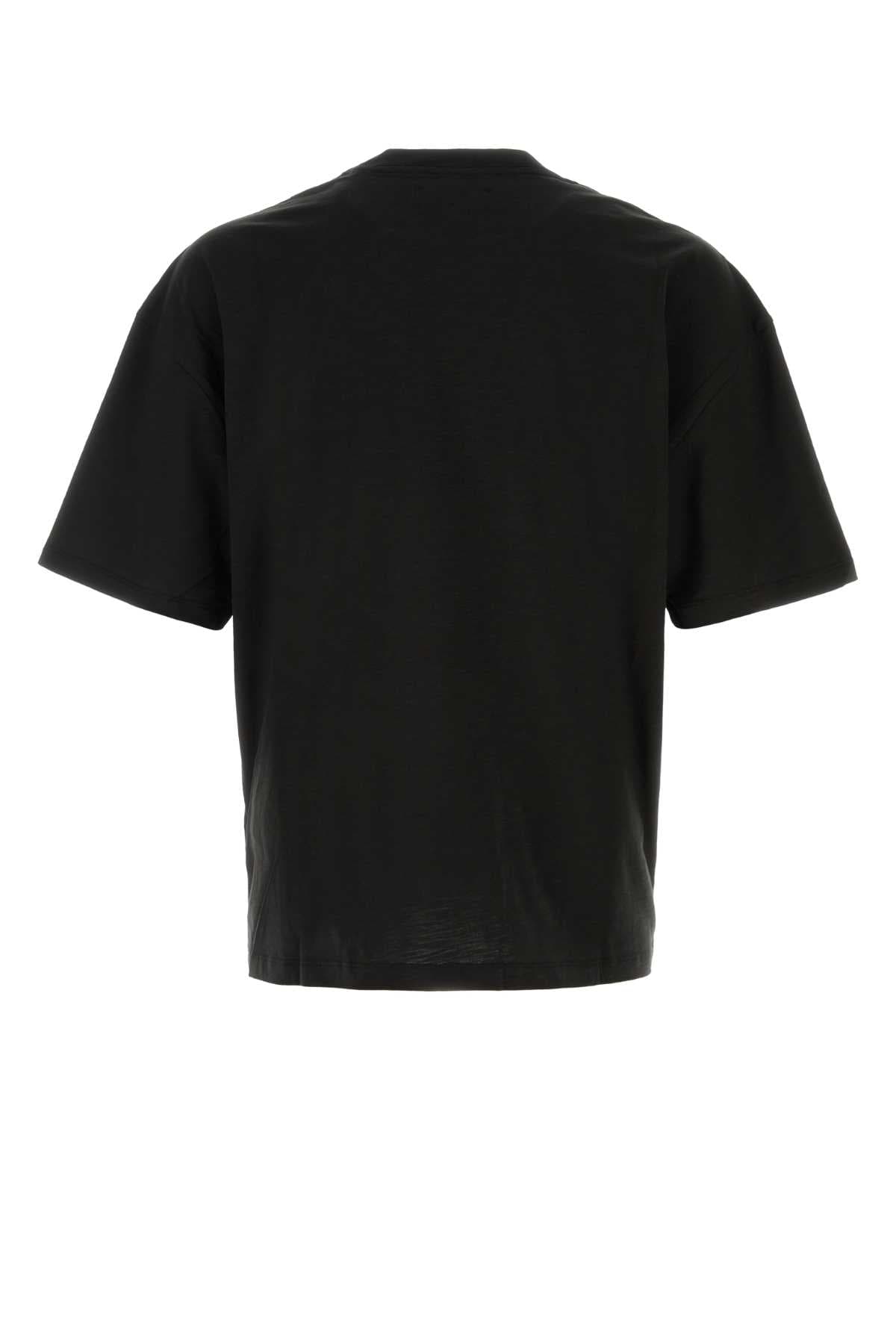 Black cotton oversize t-shirt - мініатюра 2