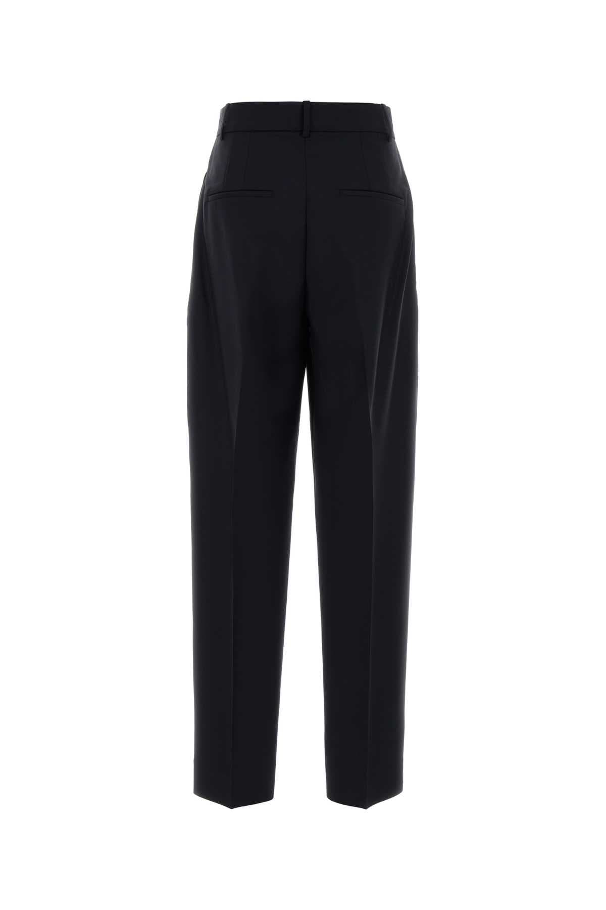 Dark blue wool blend Daria pant - мініатюра 2