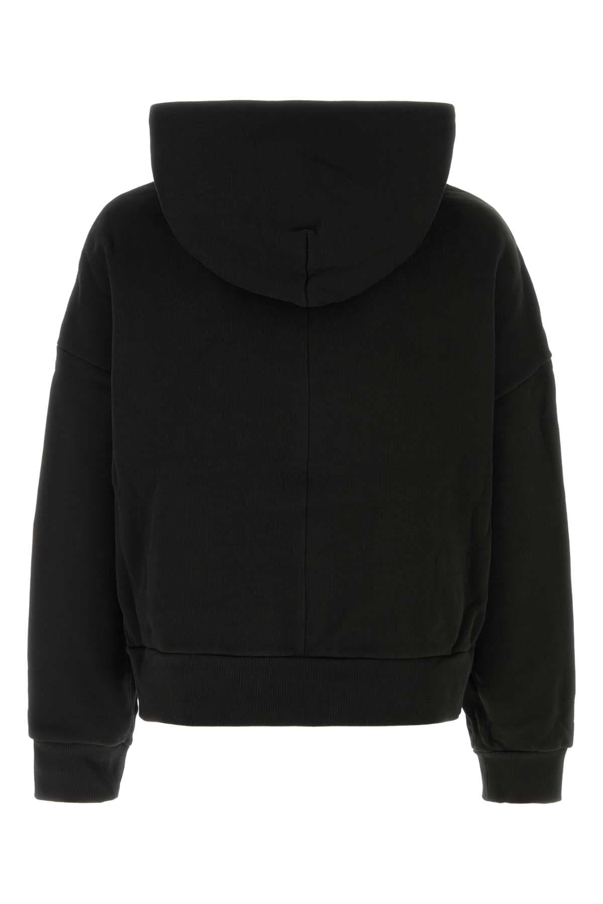 Black cotton oversize sweatshirt - мініатюра 2